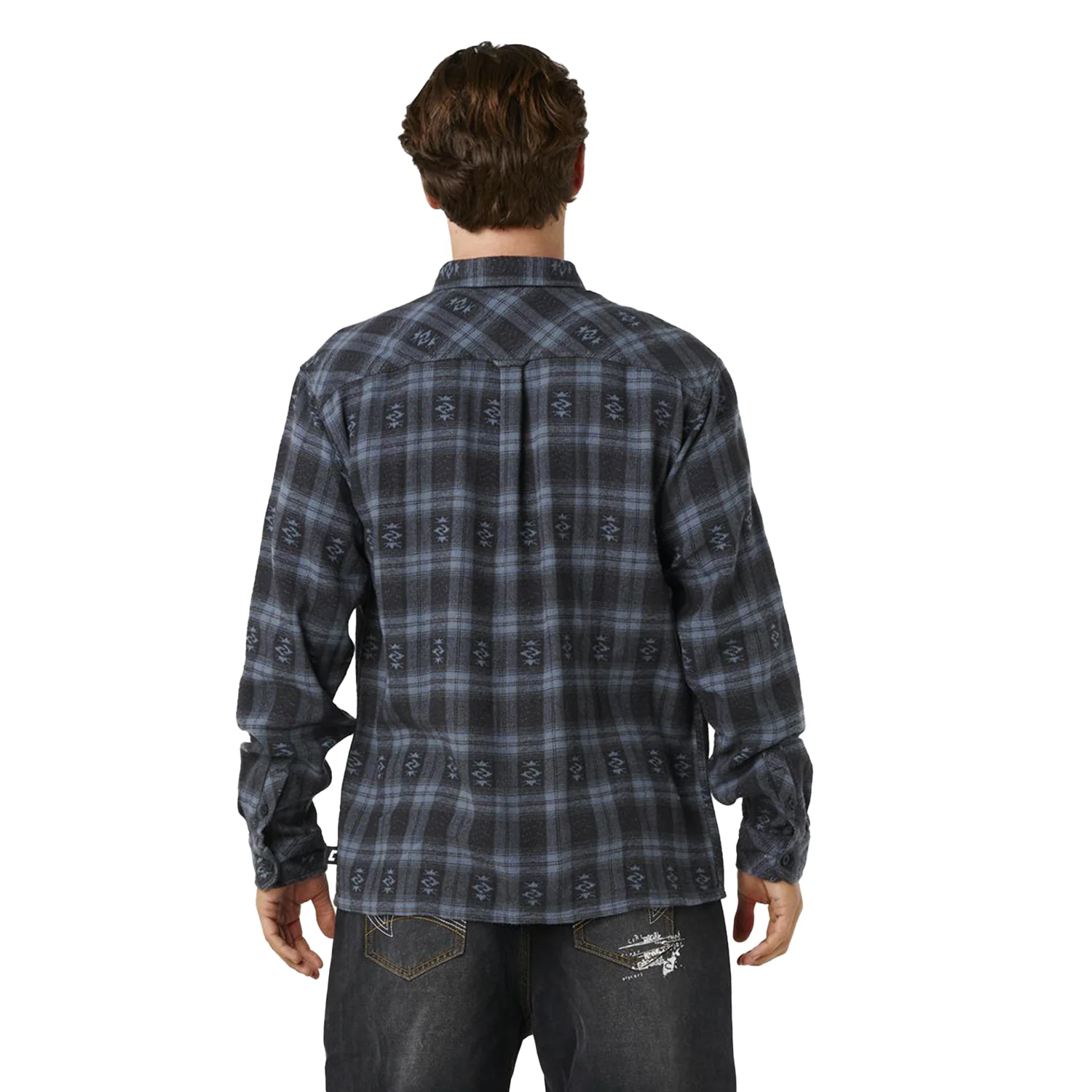 Rip Curl Men's Liquid Trips Flannel Shirt Washed Black - Image 2