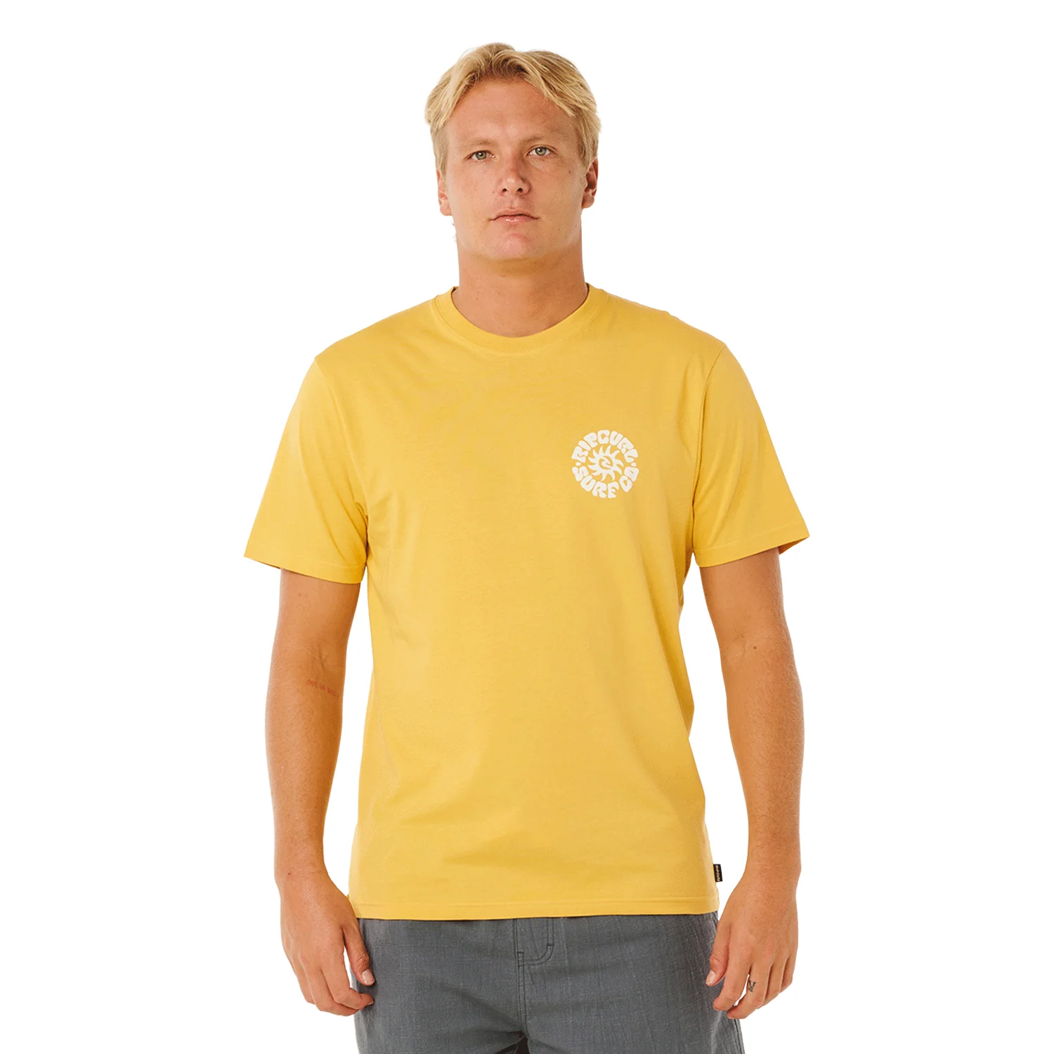 Rip Curl Men's Pacific Rinse Circle T-Shirt Ochre - Image 2