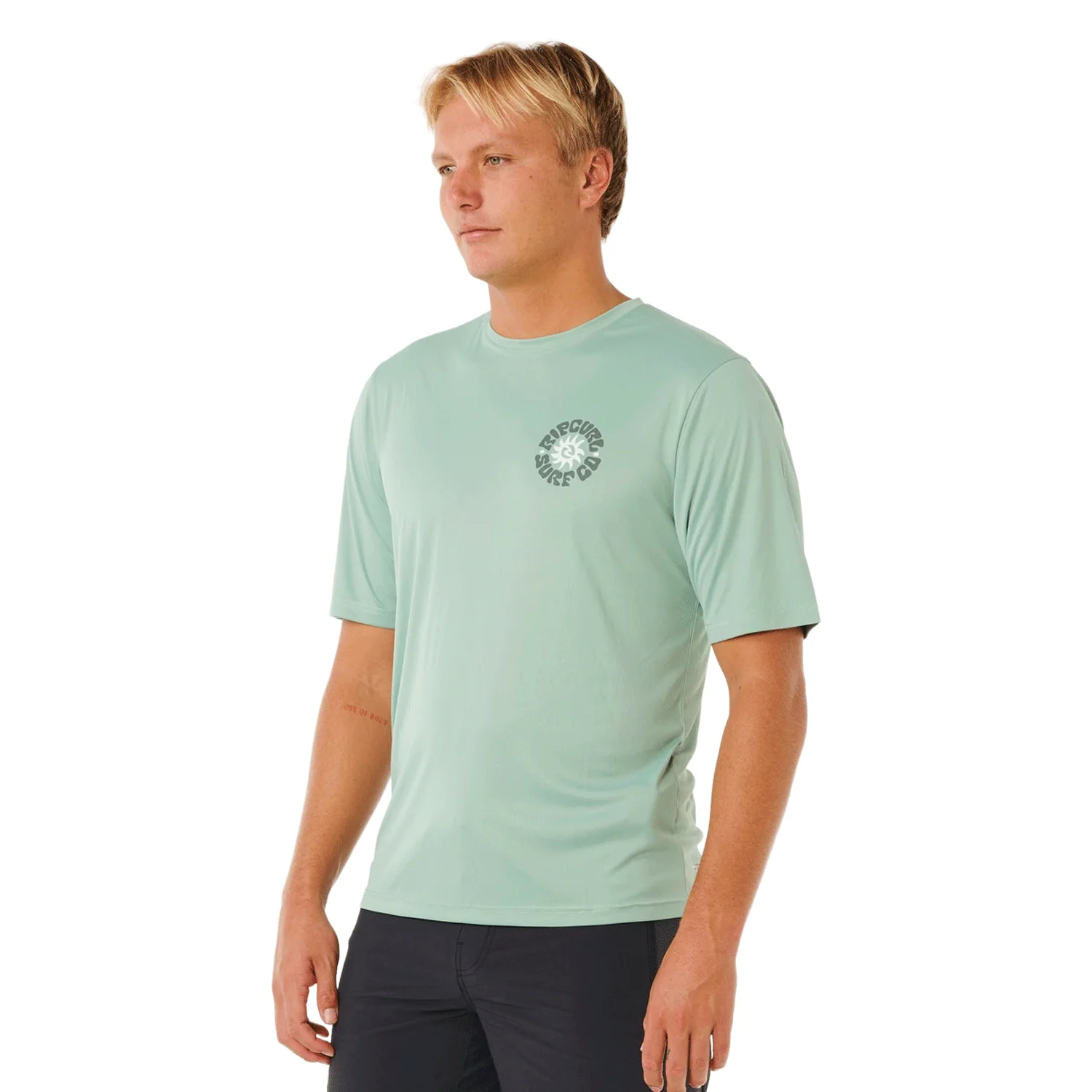 Rip Curl Men's Pacific Rinse Surflite UPF S/S Top Aloe - Image 2