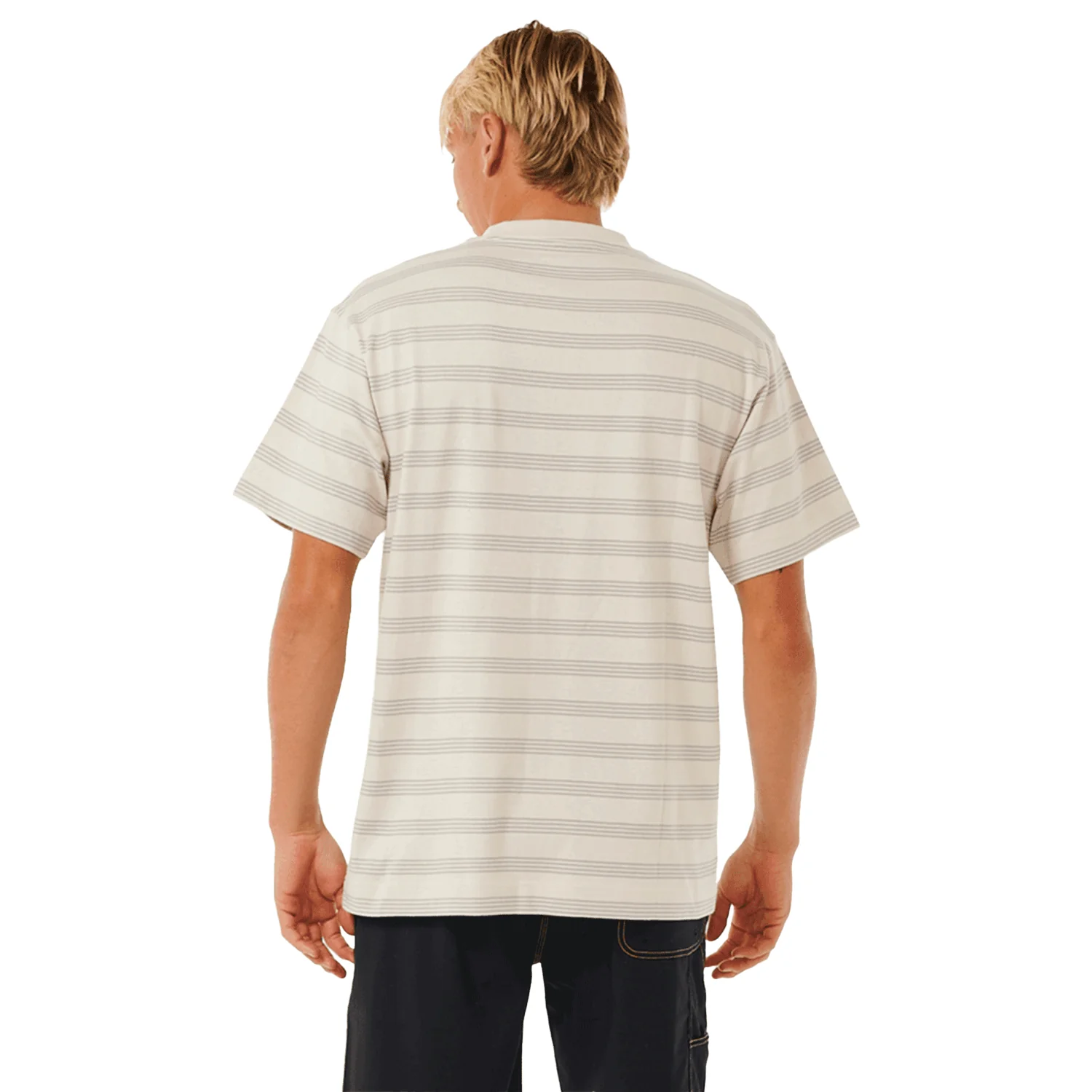 Rip Curl Men's QSP Stripe T Shirt Vintage White - Image 2