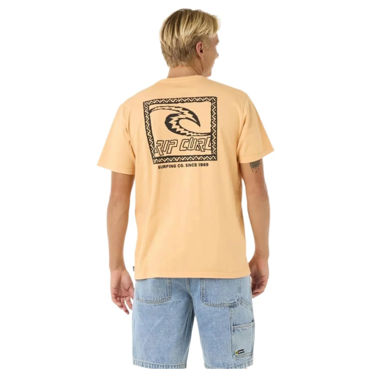 Rip Curl Men's Raw Energy Gnarly T-Shirt Mandarin Zest - Image 2
