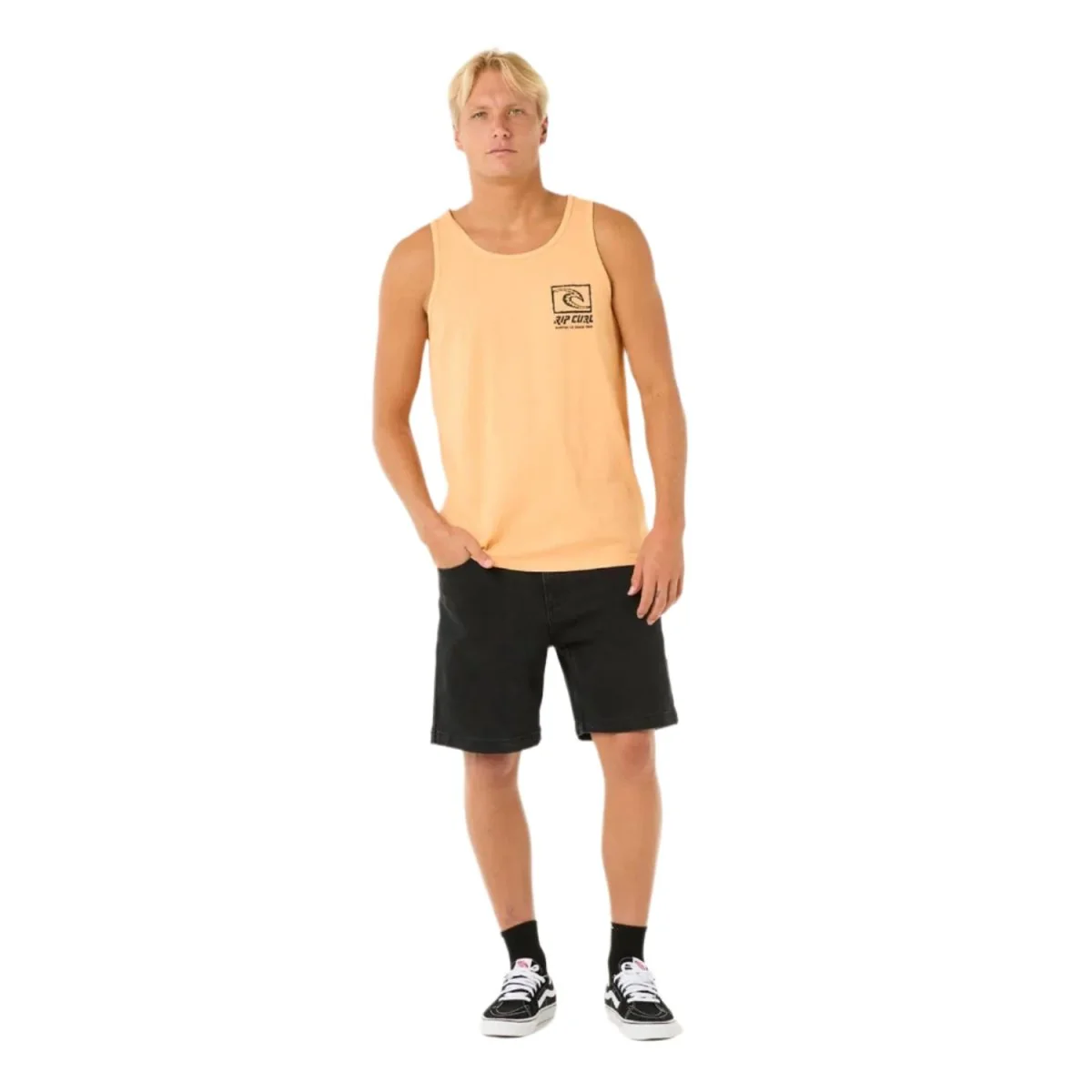 Rip Curl Men's Raw Energy Trad Tank Mandarin Zest - Image 2