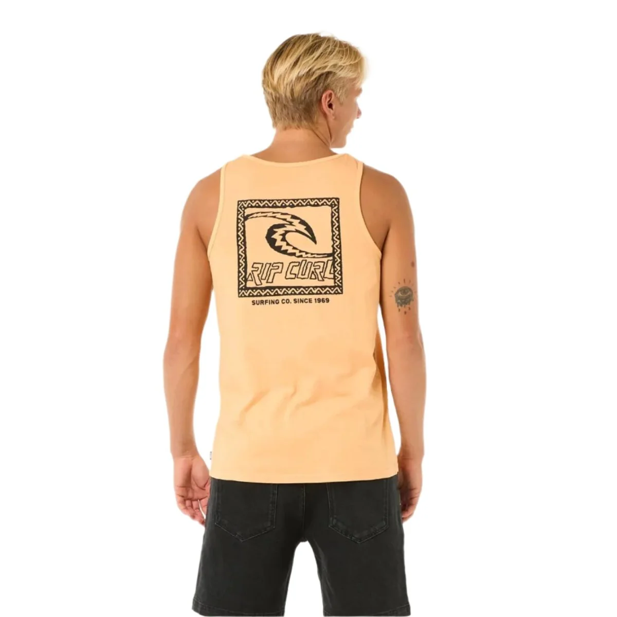 Rip Curl Men's Raw Energy Trad Tank Mandarin Zest - Image 3
