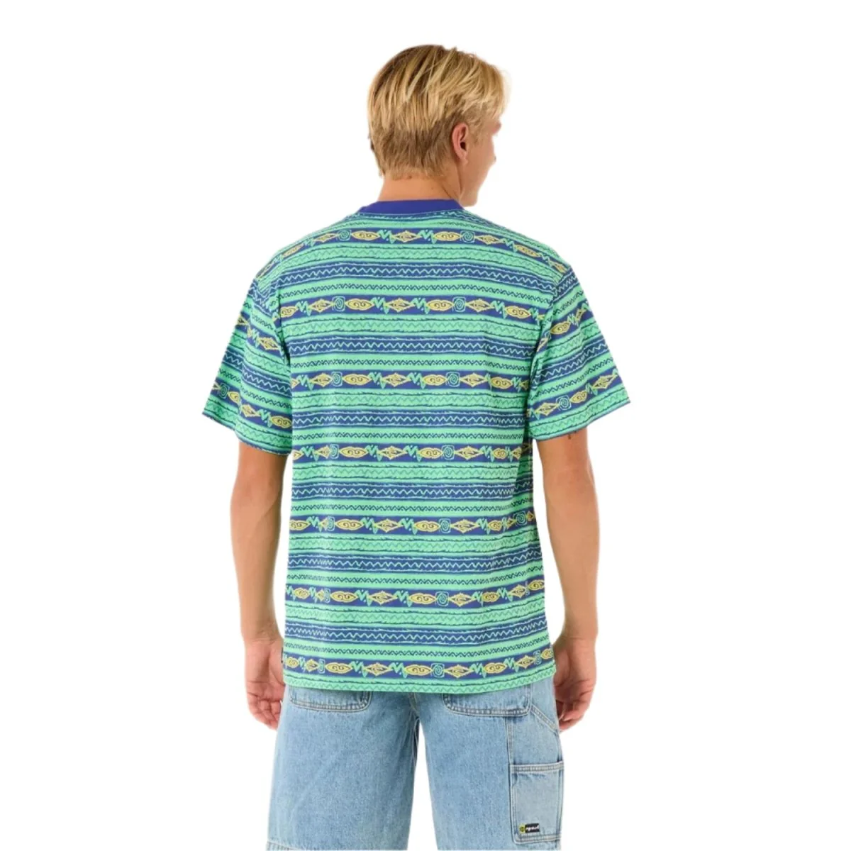 Rip Curl Men's Raw Energy Vibal T-Shirt Neon Green - Image 2