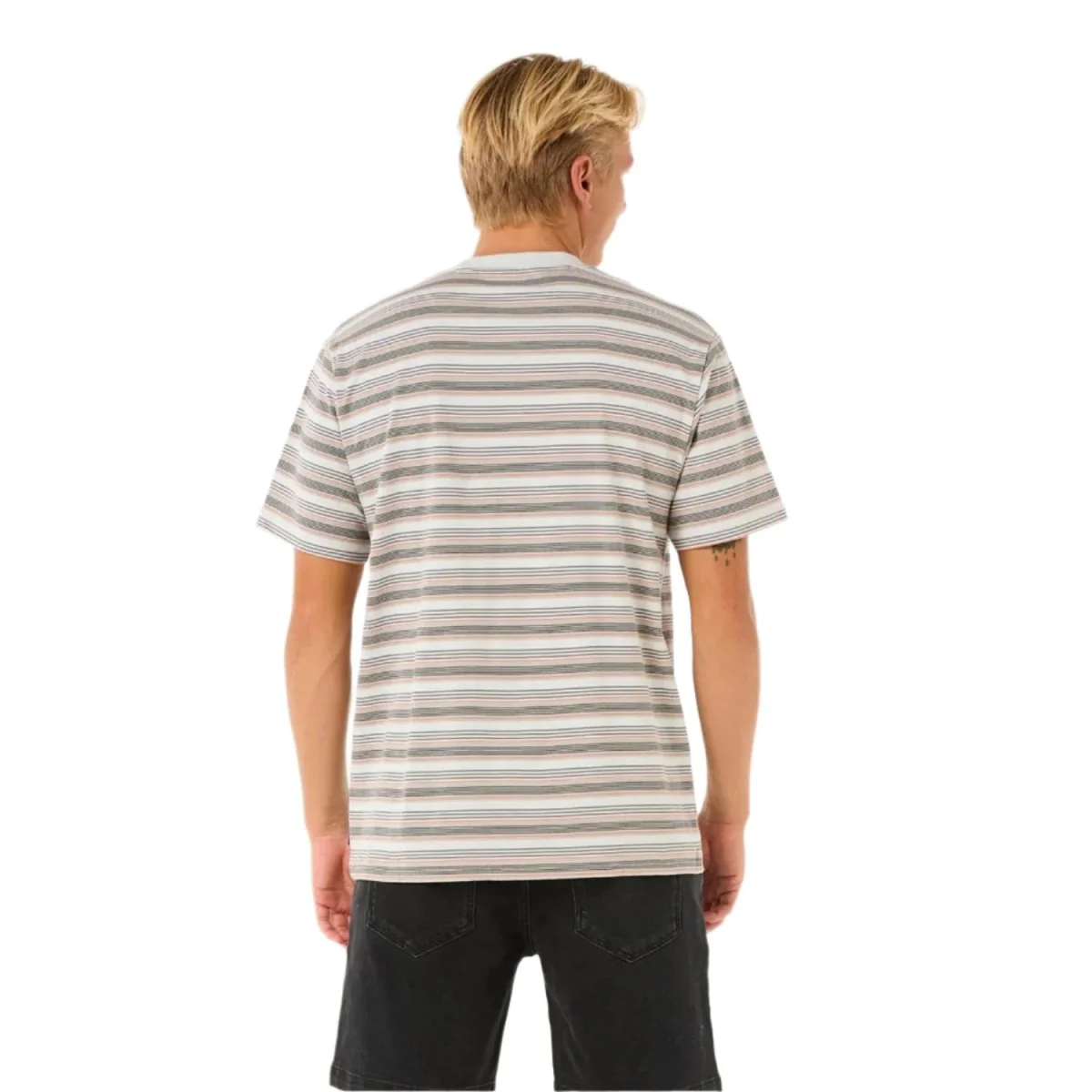Rip Curl Men's Search Stripe T-Shirt Iced Grey - Image 3