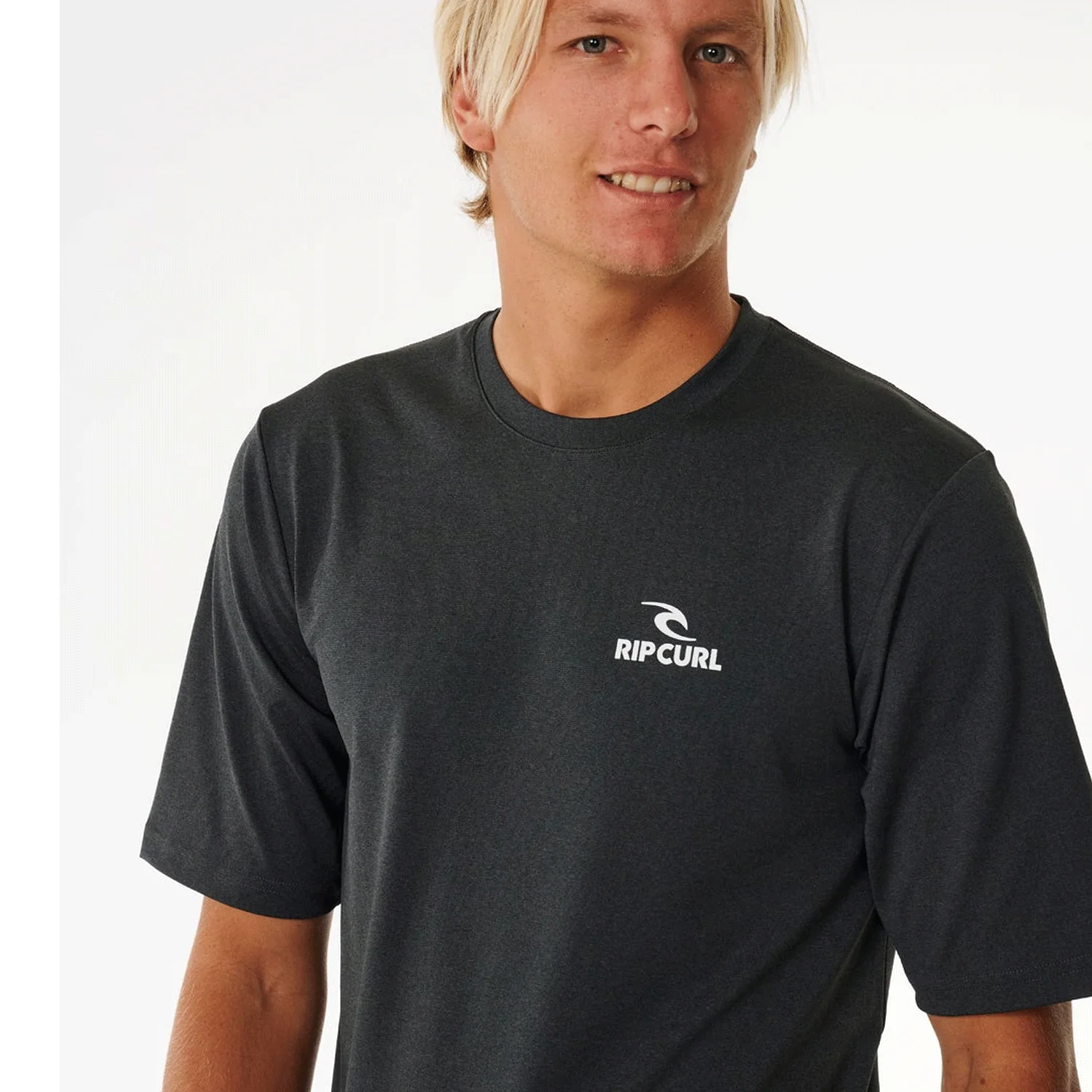 Rip Curl Men's Stack UPF S/S Top Black Marle - Image 3