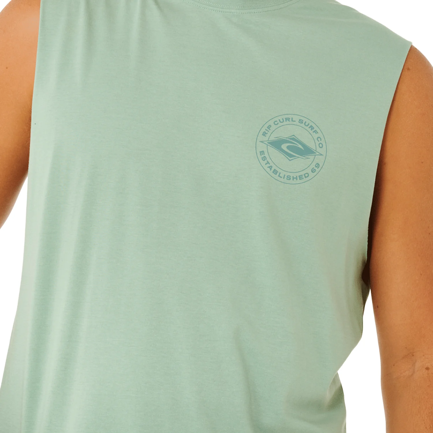 Rip Curl Men's Staple Muscle Tank Aloe - Image 4