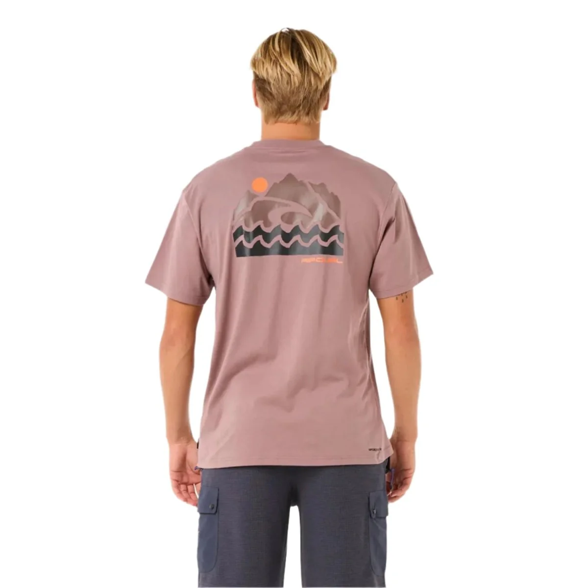 Rip Curl Men's Vaporcool Search Trek T-Shirt Twilight Mauve - Image 3