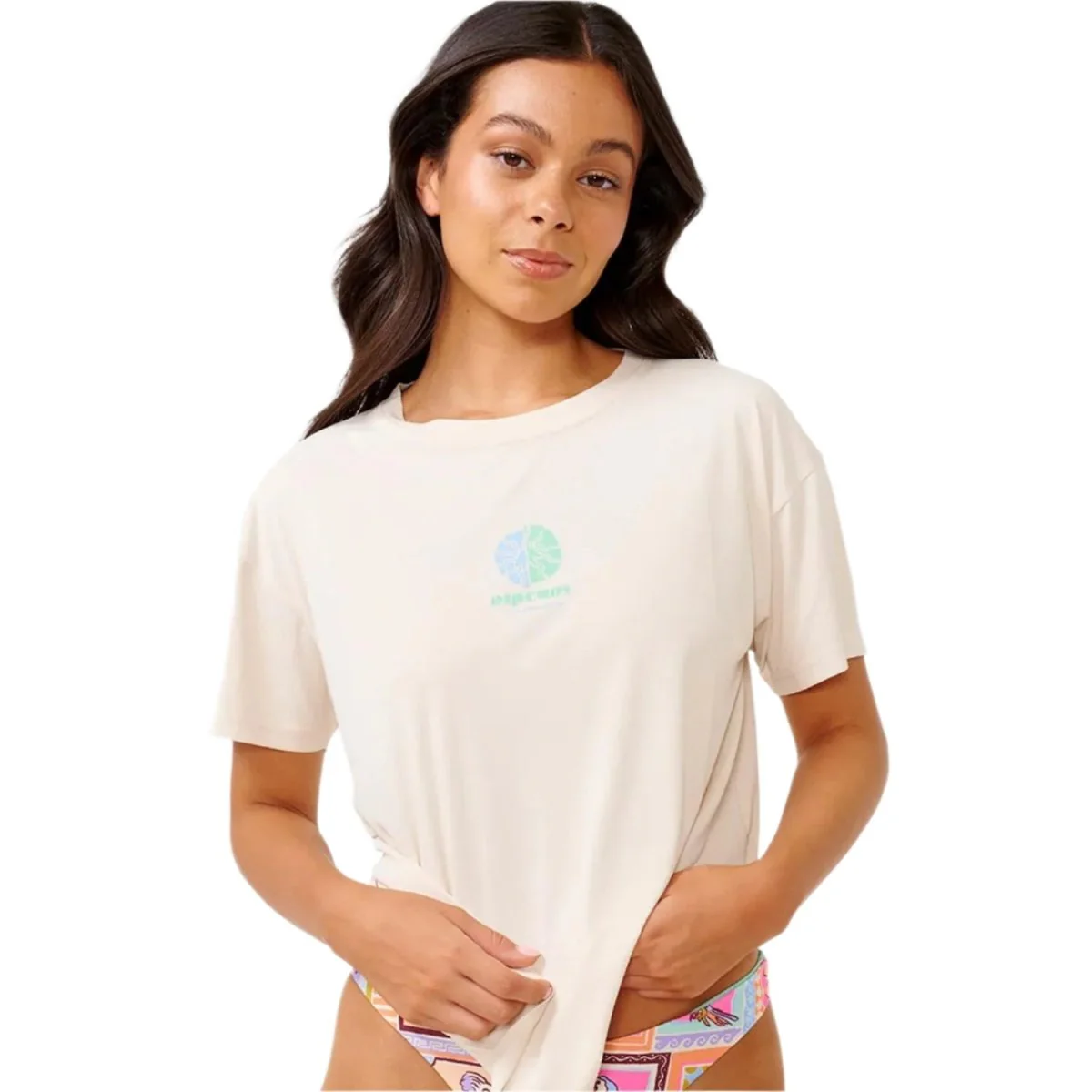Rip Curl Women's Beach Party UPF Surflite T-Shirt Off White - Image 4