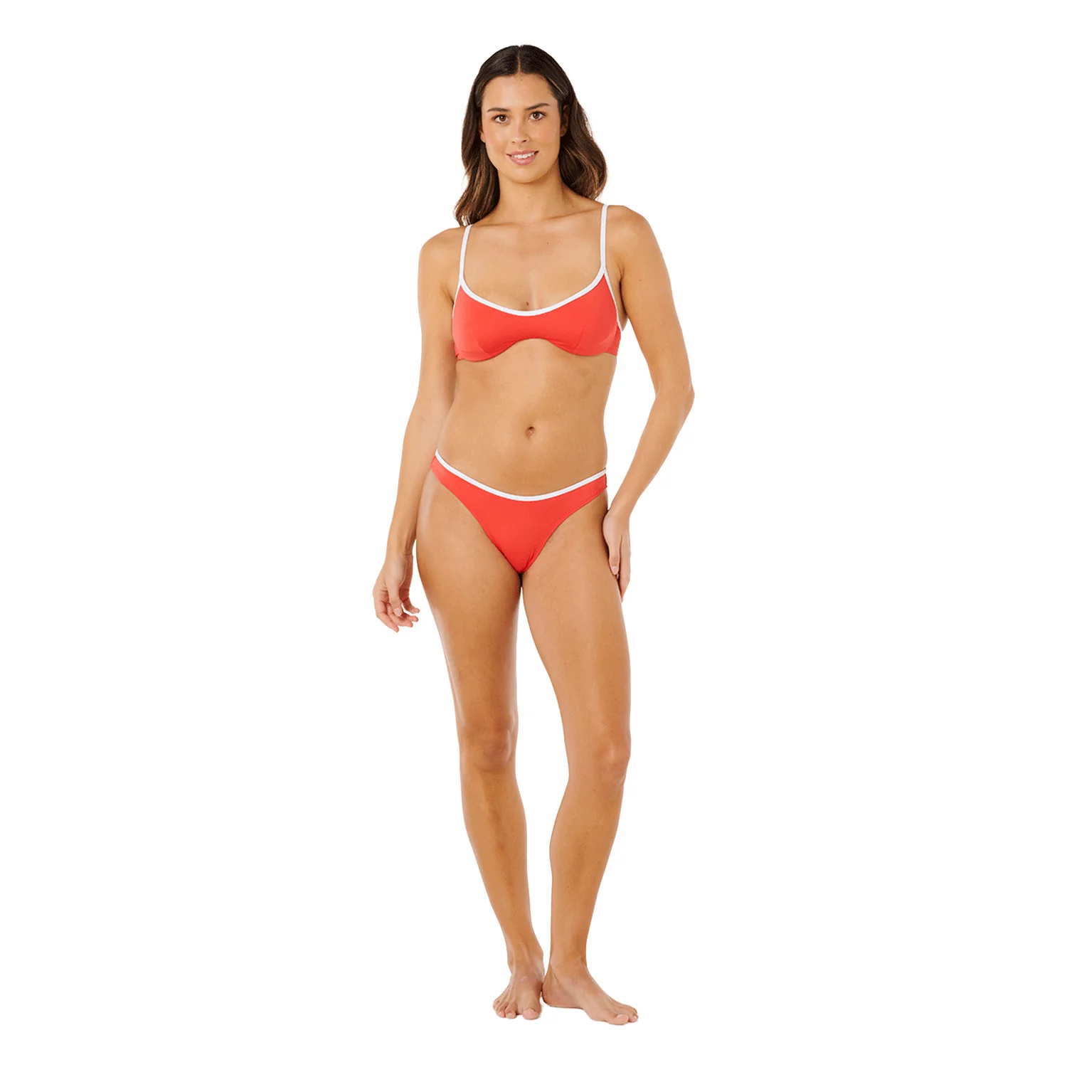 Rip Curl Women's Classic Surf High Skimpy Bottom Red - Image 3