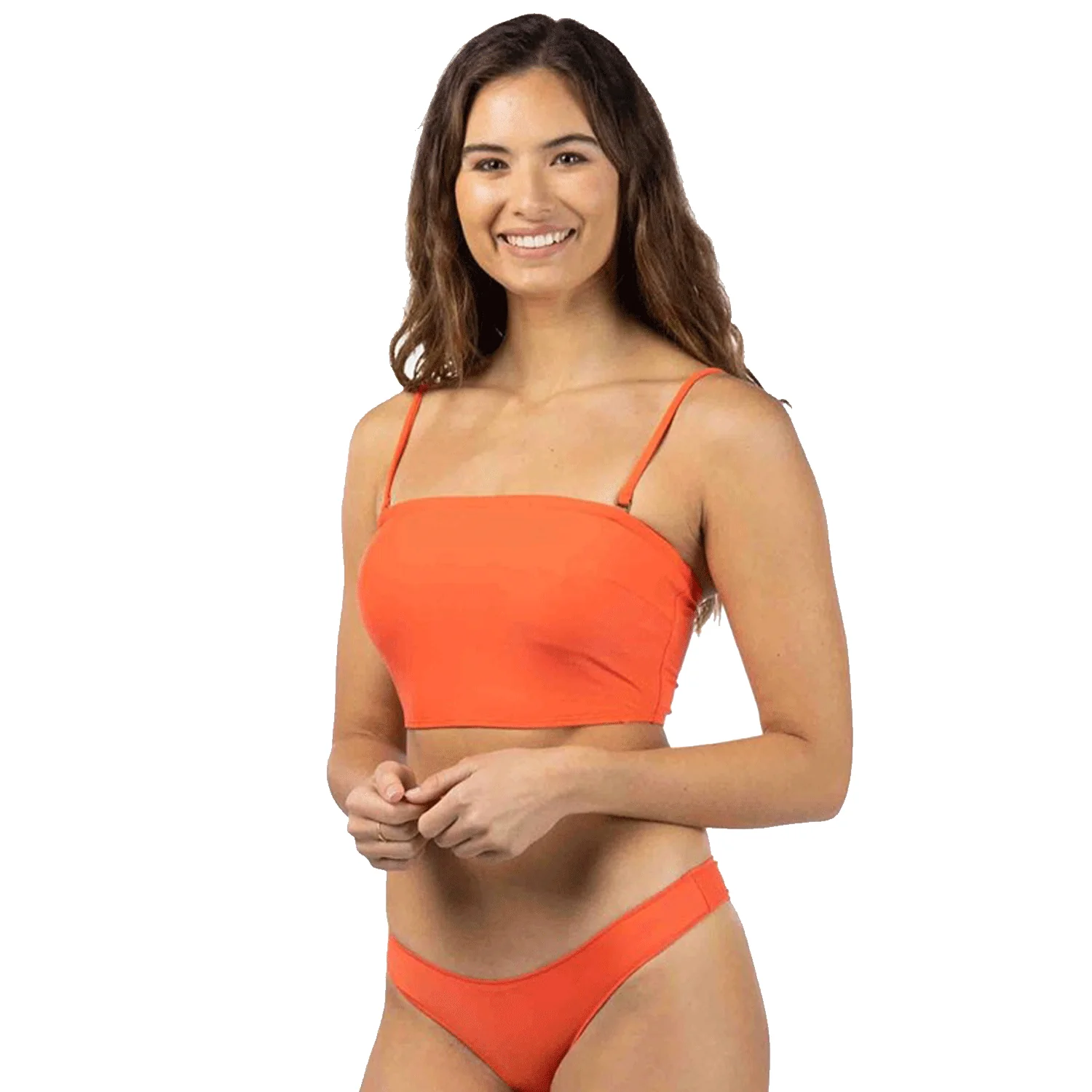 Rip Curl Women's Classic Surf L/L Bandeau Top Tangerine - Image 2