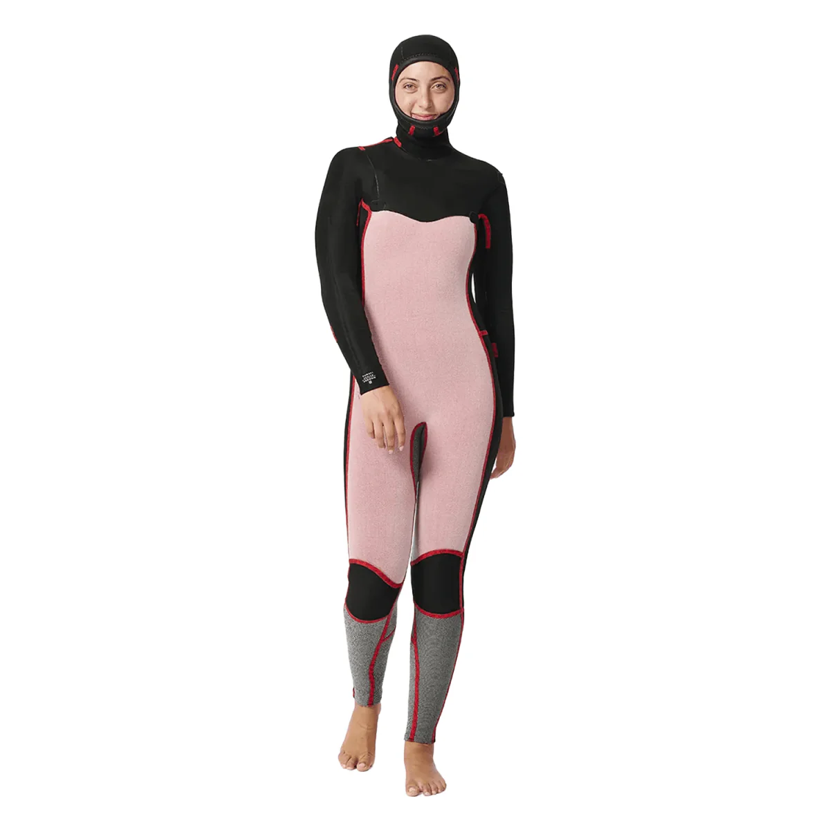 Rip Curl Women's Dawn Patrol 5/4 Chest Zip Hooded Wetsuit Black - Image 3
