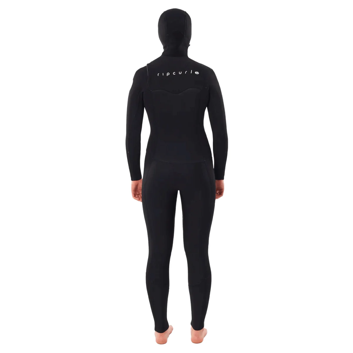 Rip Curl Women's Dawn Patrol 5/4 Chest Zip Hooded Wetsuit Black - Image 2