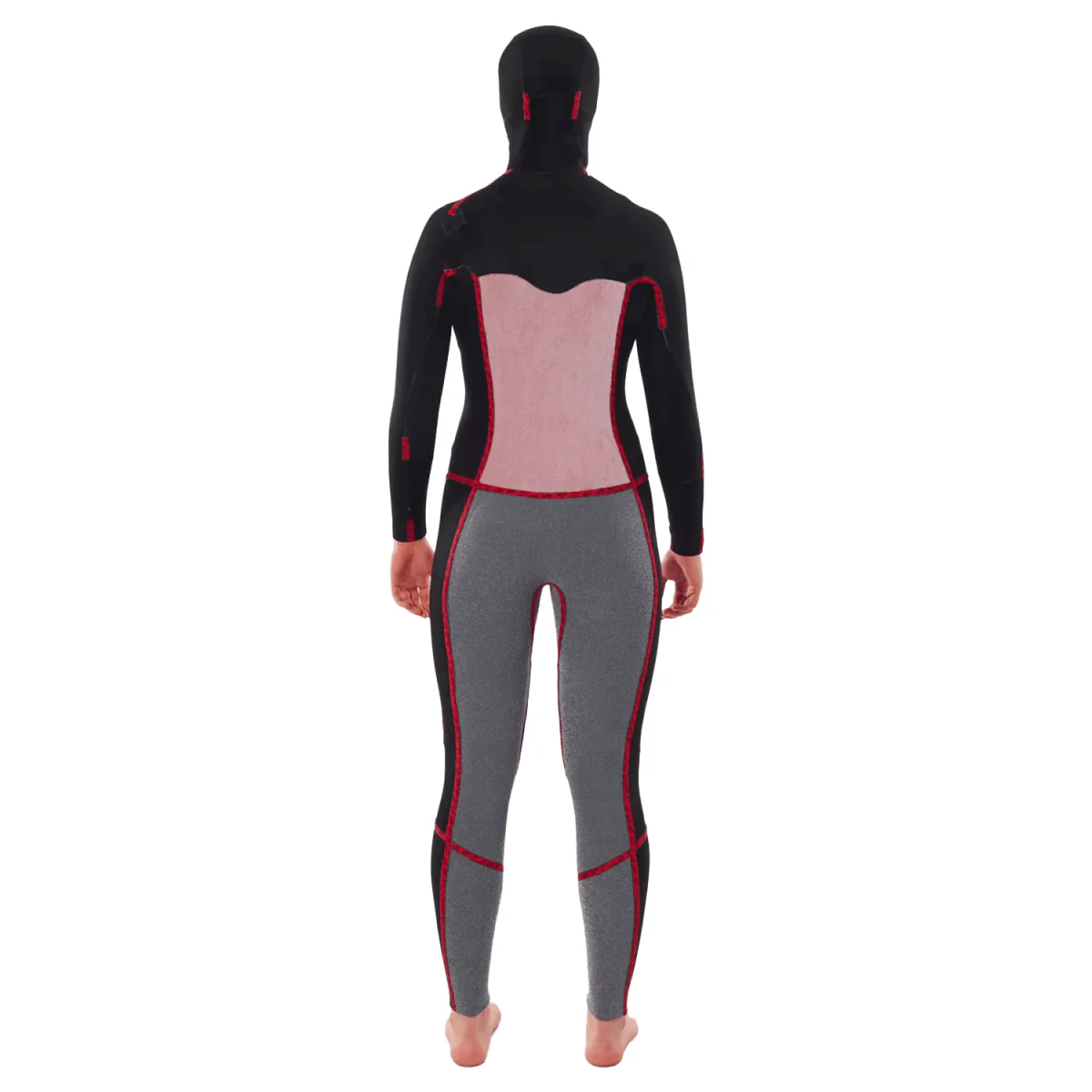 Rip Curl Women's Dawn Patrol 5/4 Chest Zip Hooded Wetsuit Black - Image 4