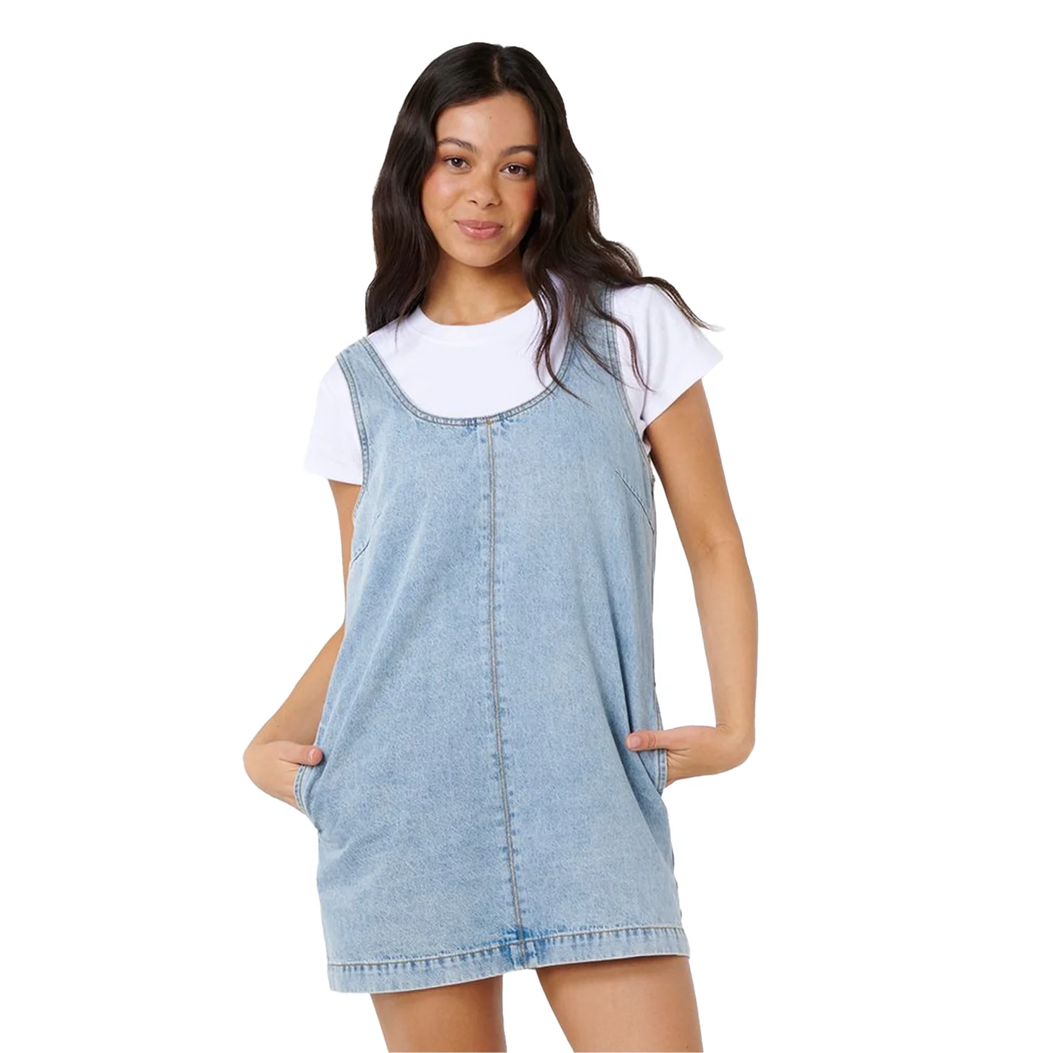 Rip Curl Women's Ellie Denim Mini Dress Vintage Blue - Image 2