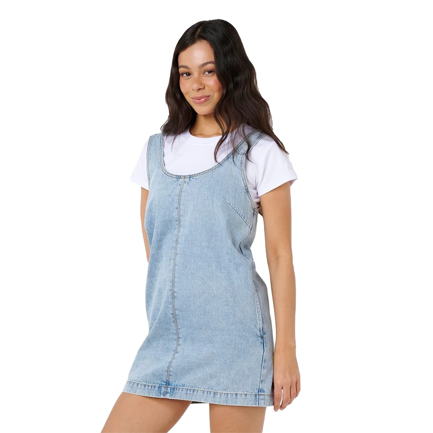 Rip Curl Women's Ellie Denim Mini Dress Vintage Blue - Image 3