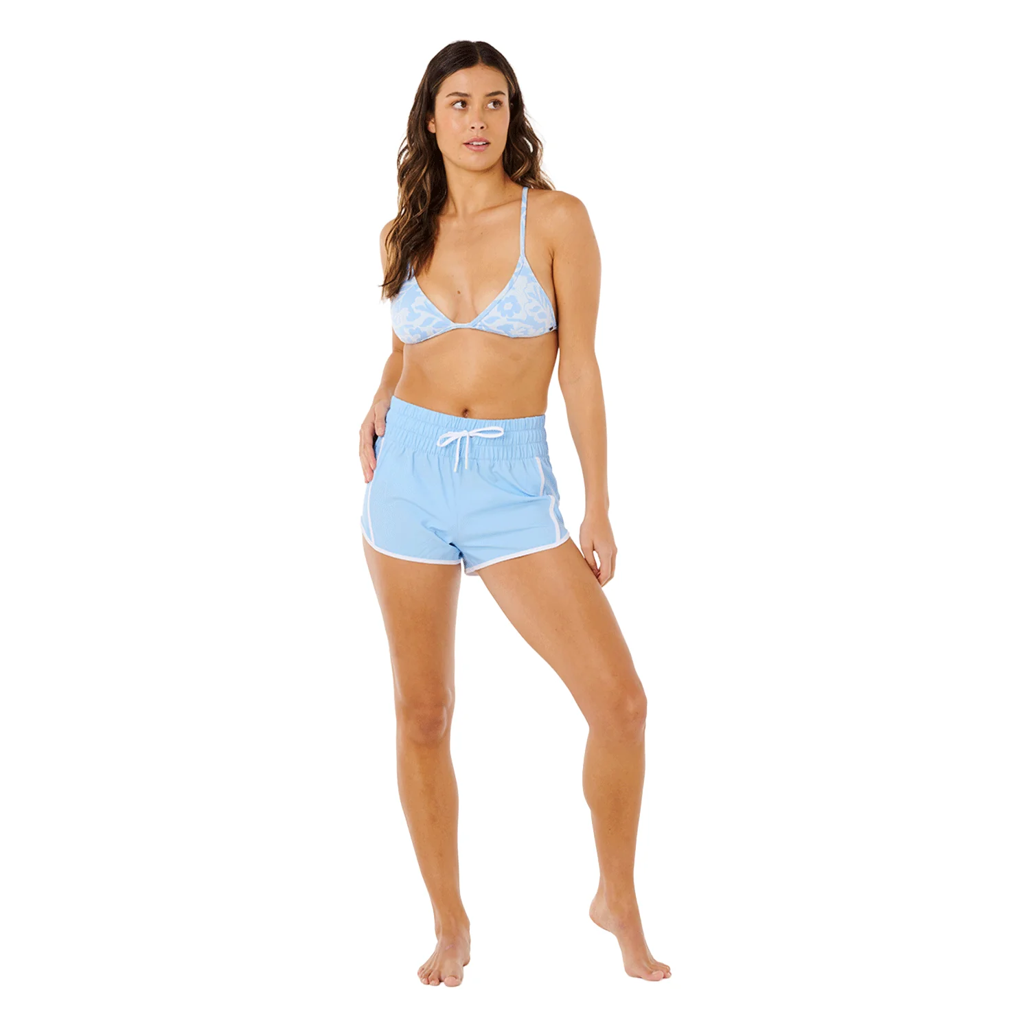 Rip Curl Women's High Waist Retro Volley 3 Short Light Blue - Image 4