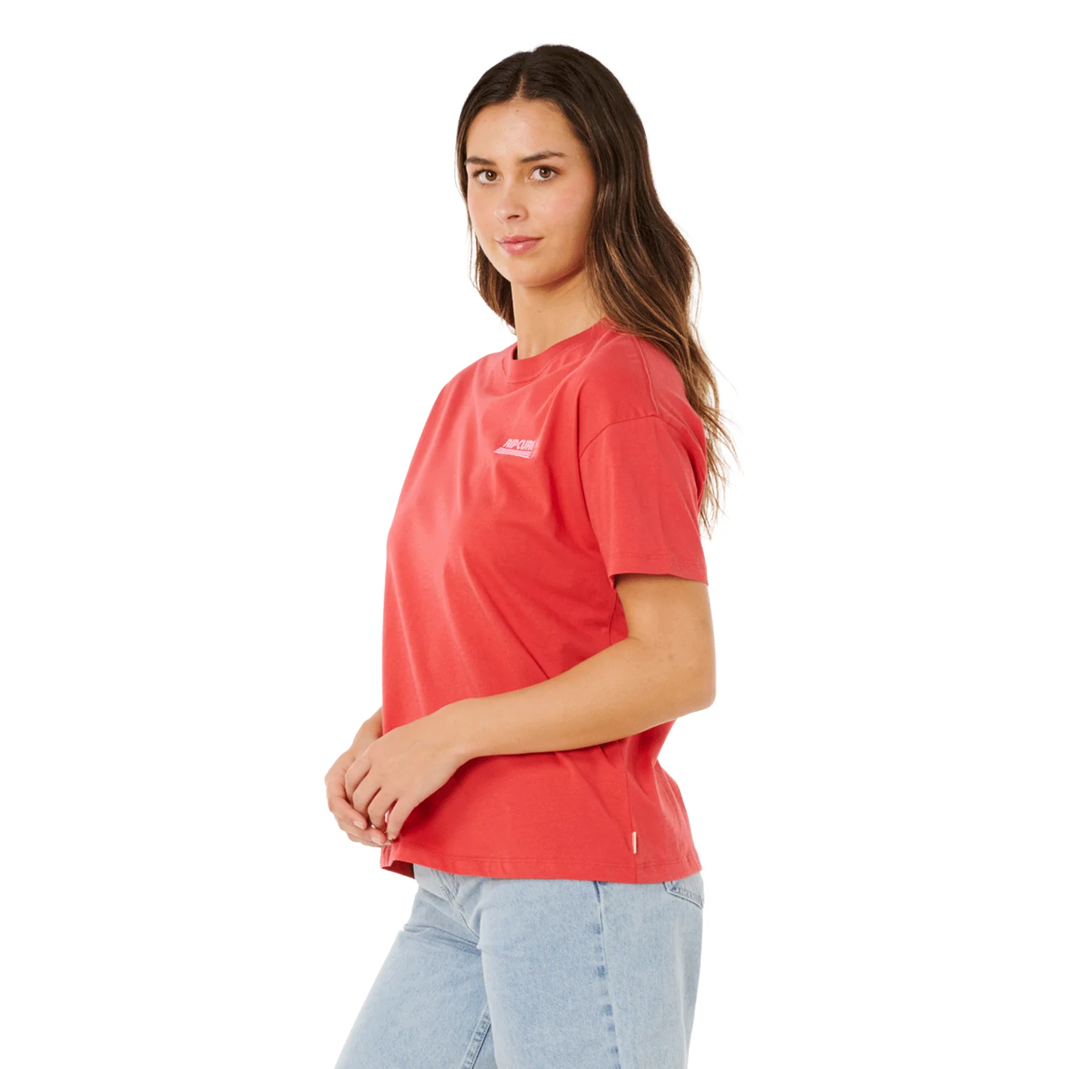 Rip Curl Women's Ocean Break Relaxed T-Shirt Deep Red - Image 2