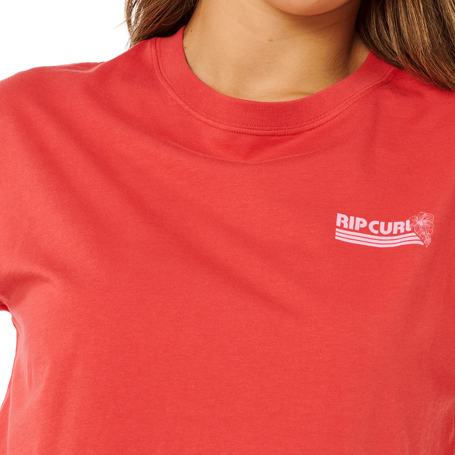 Rip Curl Women's Ocean Break Relaxed T-Shirt Deep Red - Image 5