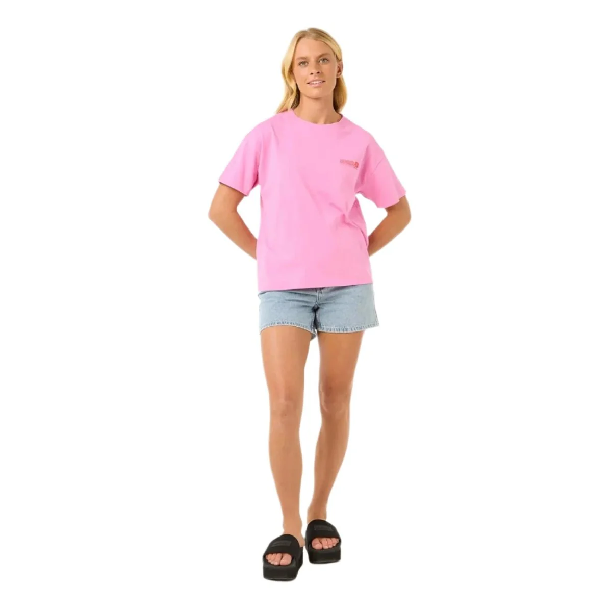 Rip Curl Women's Ocean Tech Relaxed T-Shirt Pink - Image 3
