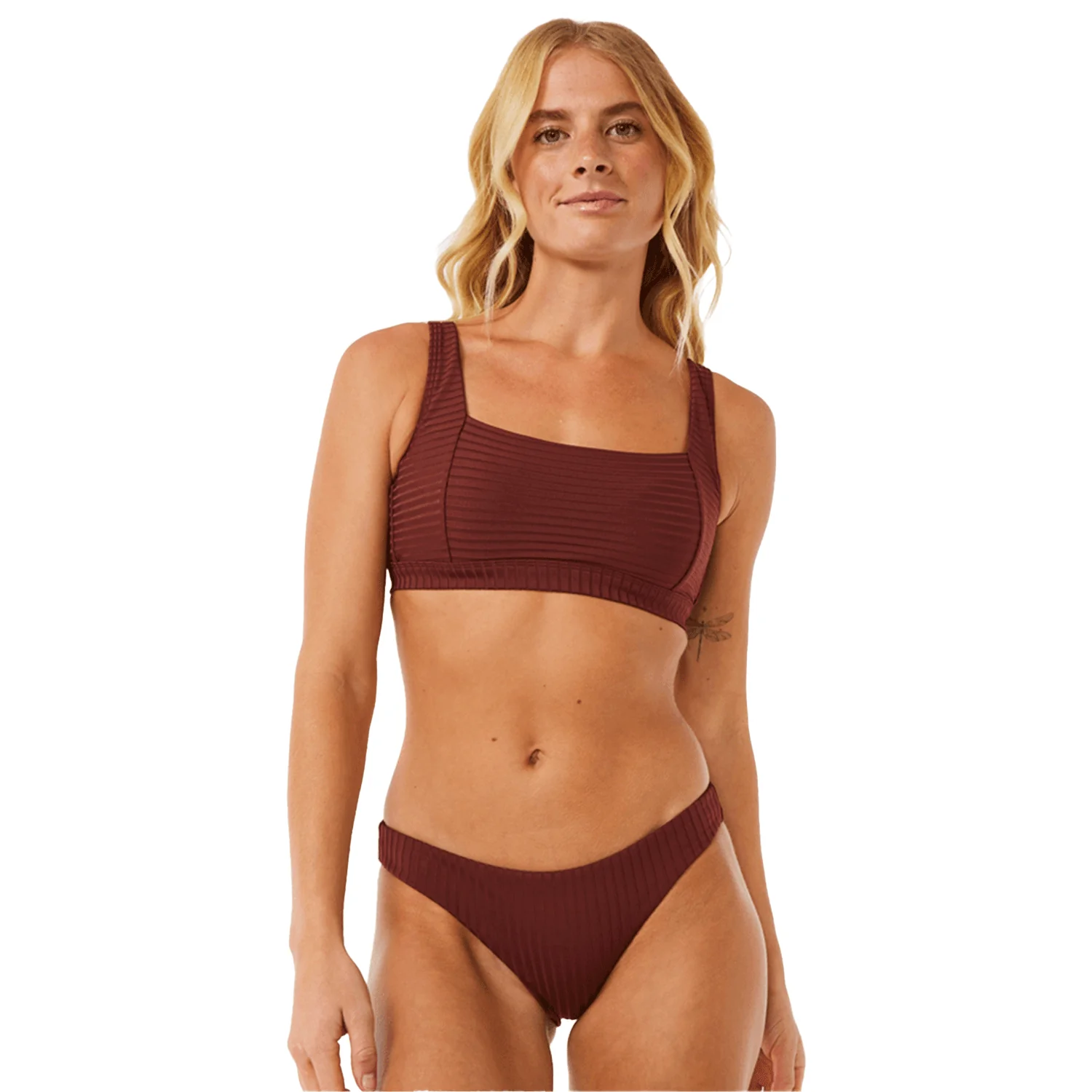 Rip Curl Women's Premium Surf Cheeky Coverage Bottom Plum - Image 3