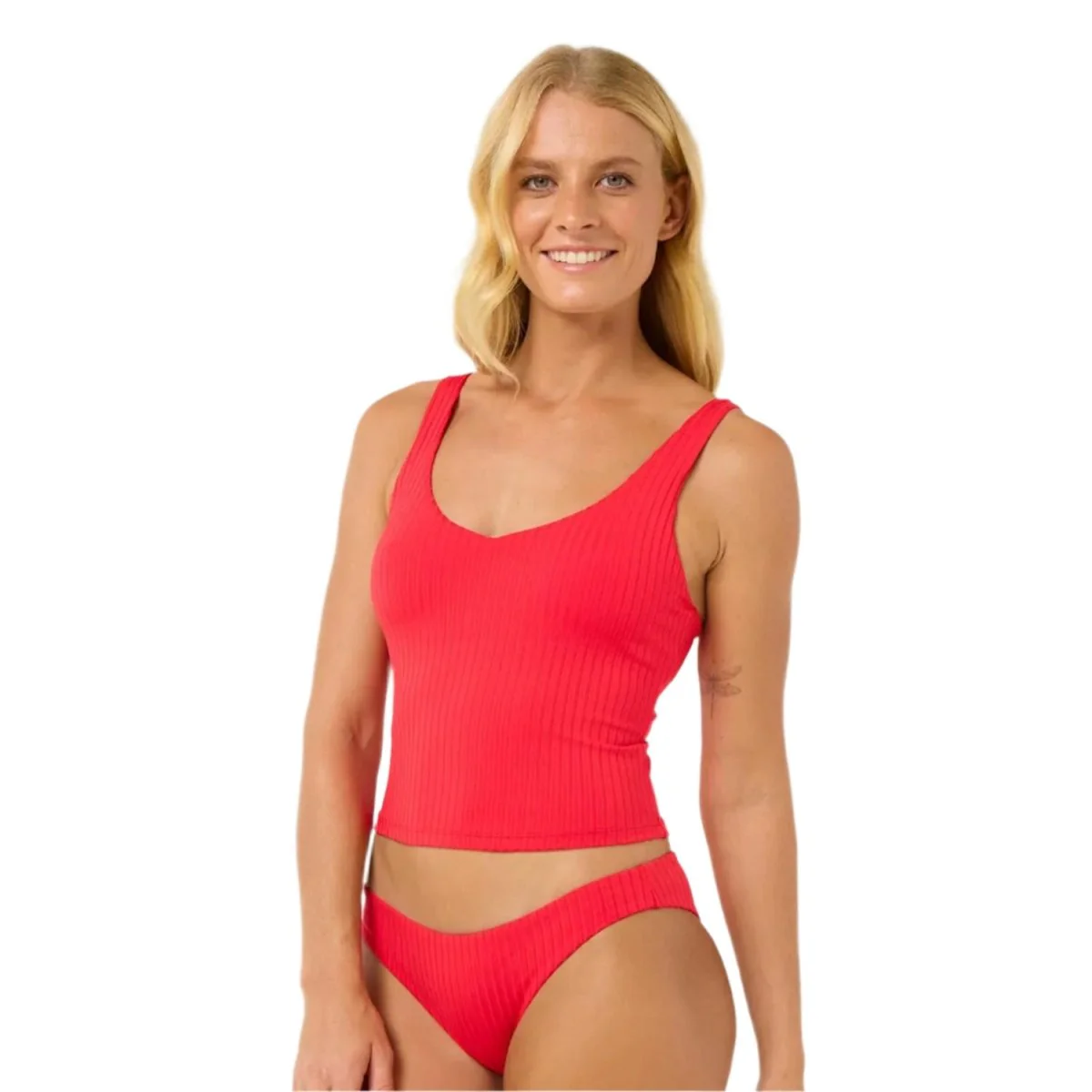 Rip Curl Women's Premium Surf Cheeky Pant Hibiscus Red - Image 3