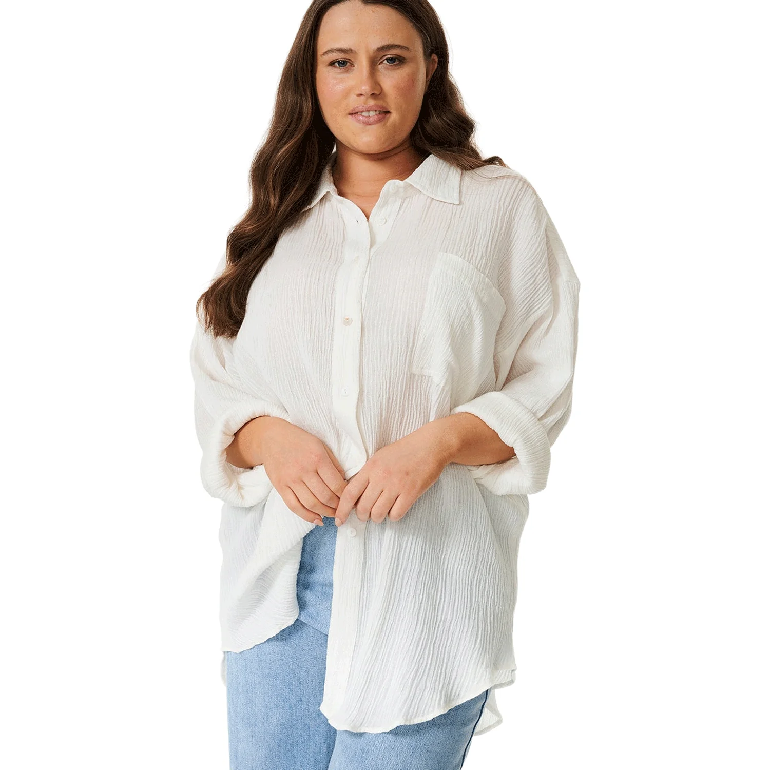 Rip Curl Women's Premium Surf Holiday Shirt White - Image 4