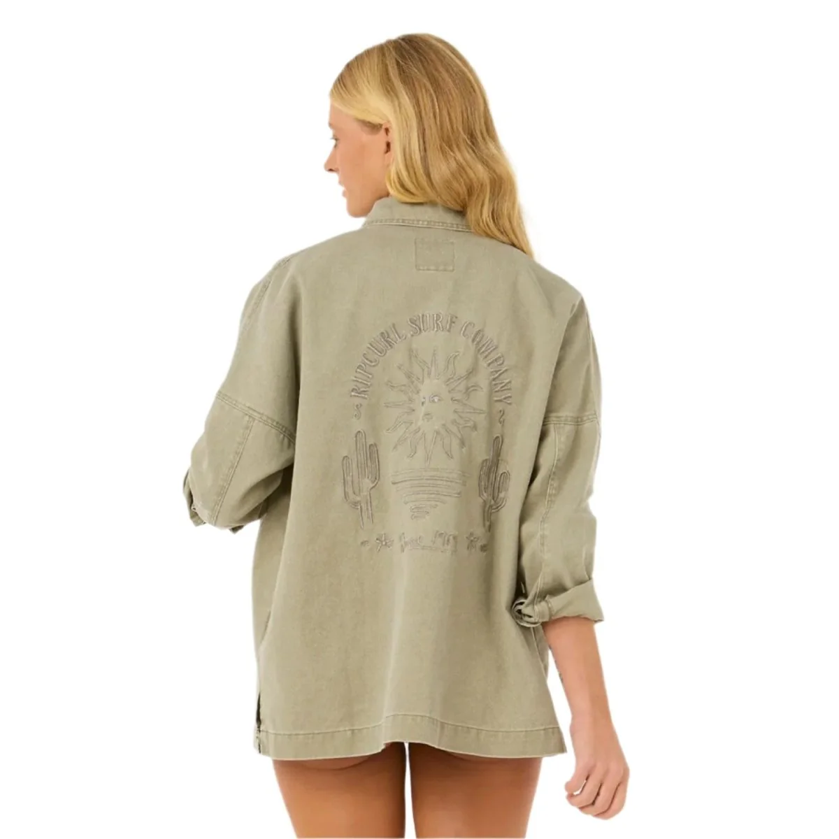 Rip Curl Women's San Carlos Embroidered Jacket Sage - Image 3