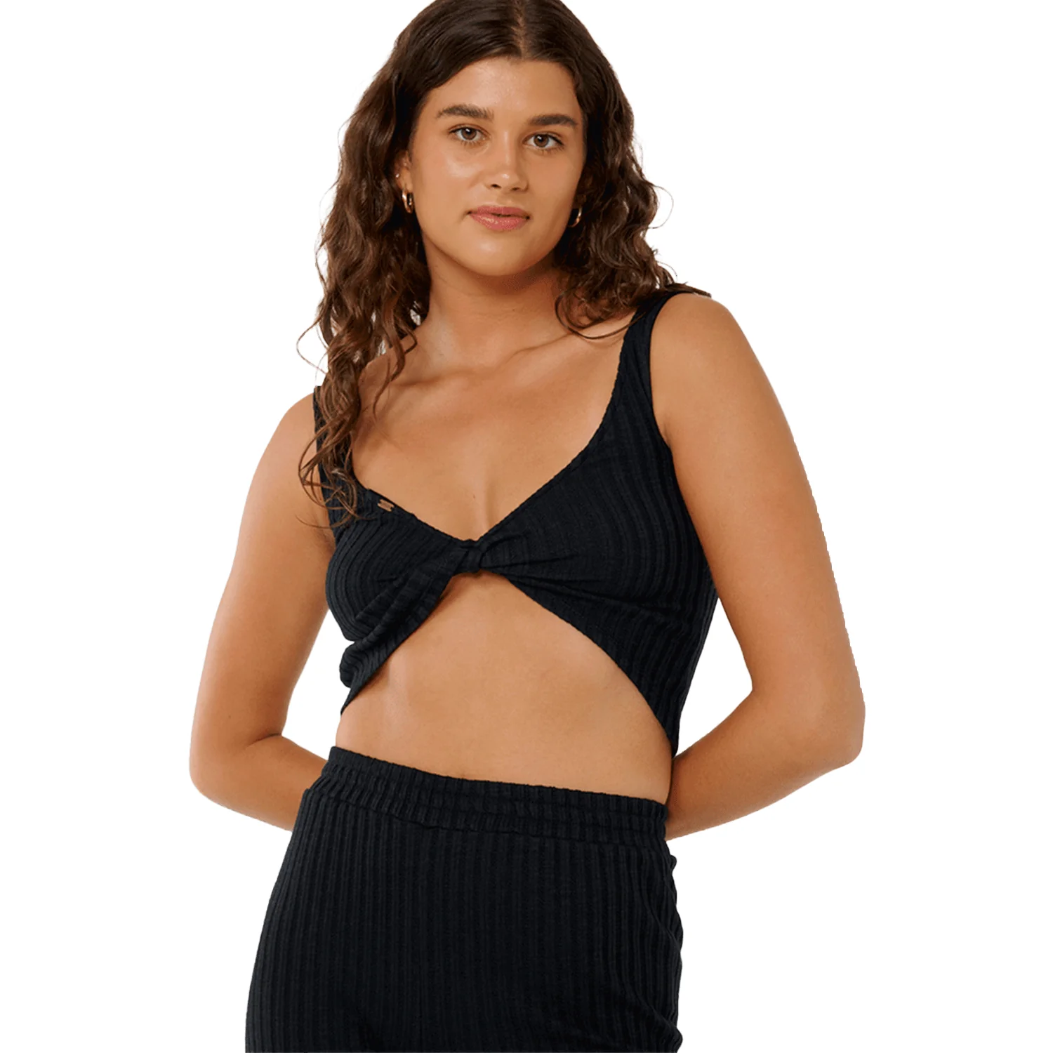 Rip Curl Women's Sea Of Dreams Rib Pant Black - Image 3