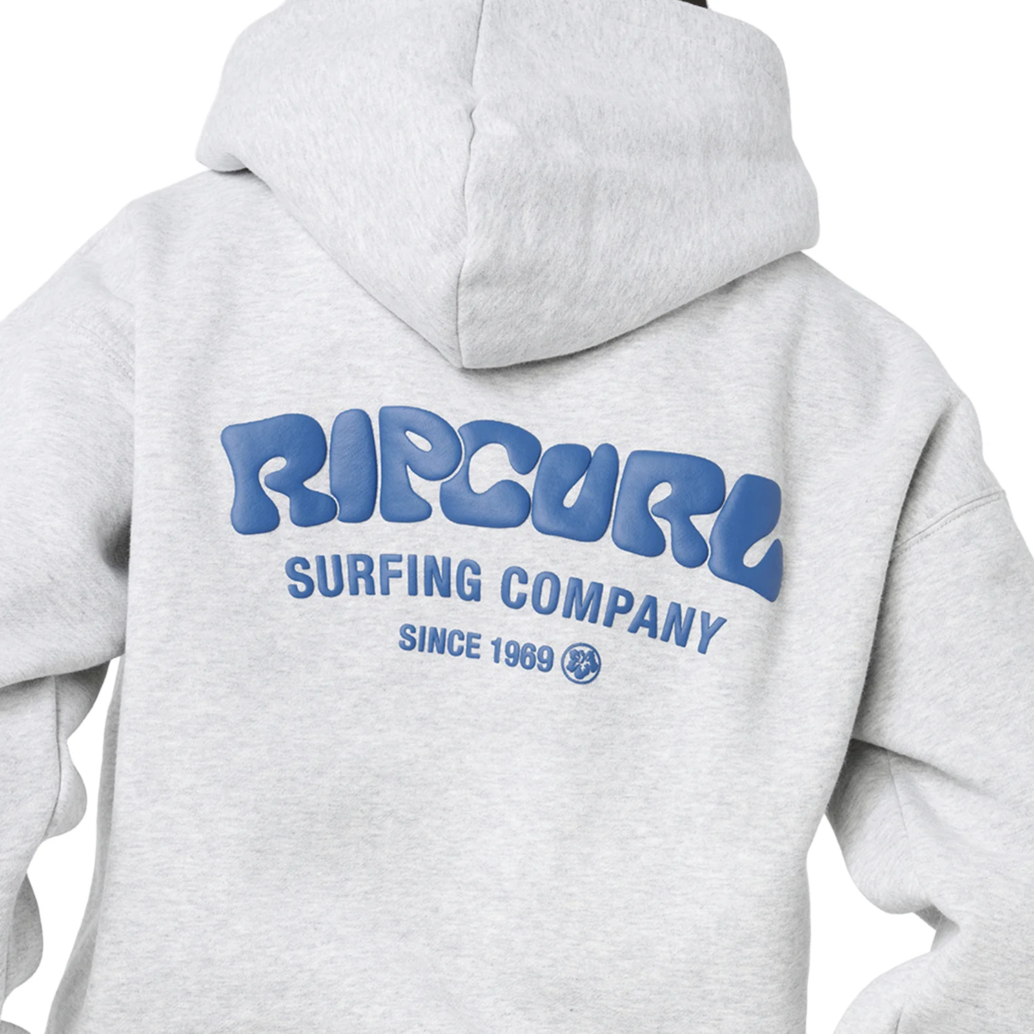 Rip Curl Women's Surf Puff Heritage Hoodie Grey Marle/Navy - Image 4
