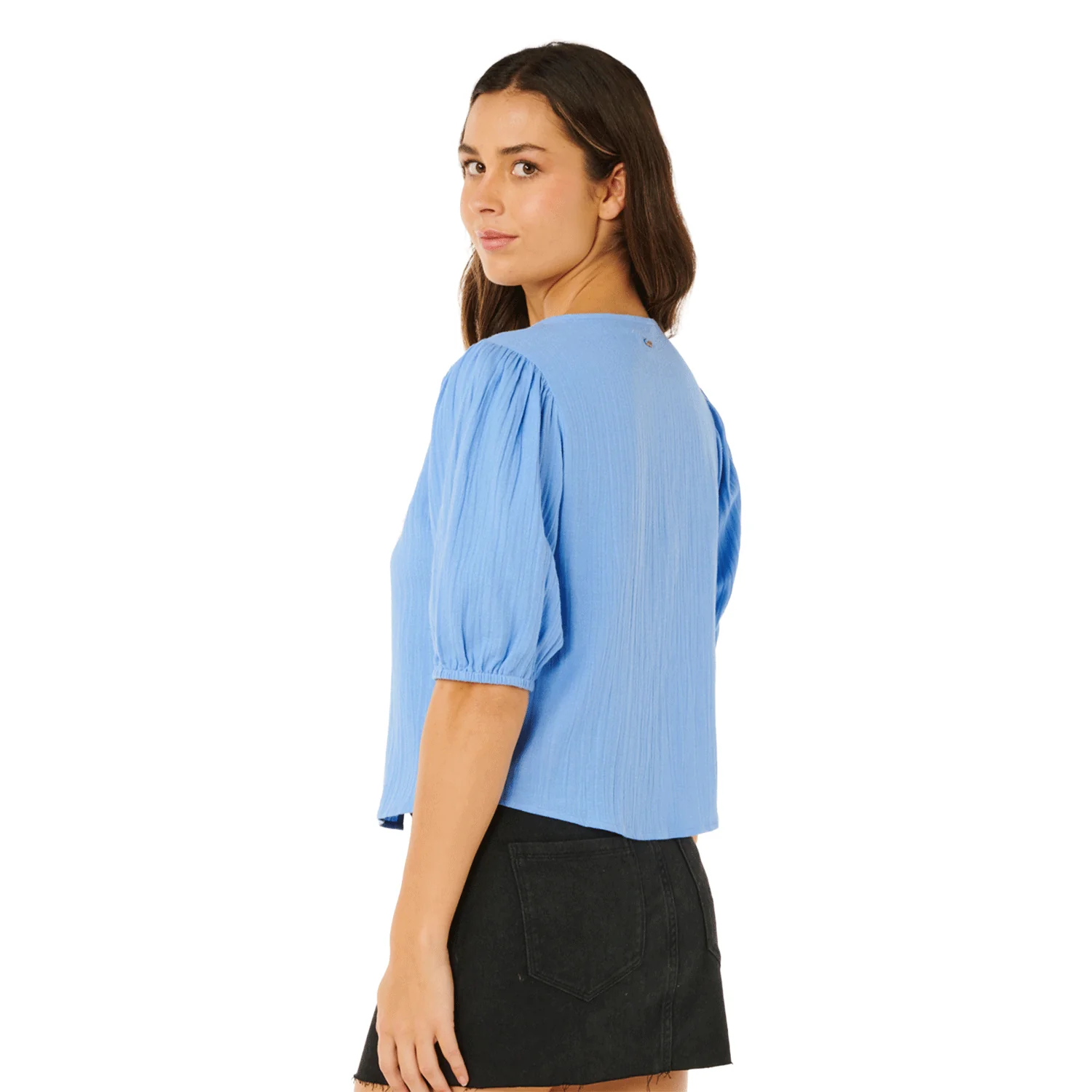 Rip Curl Women's Vibe Surf Tie Front Top Cornflower Blue - Image 3