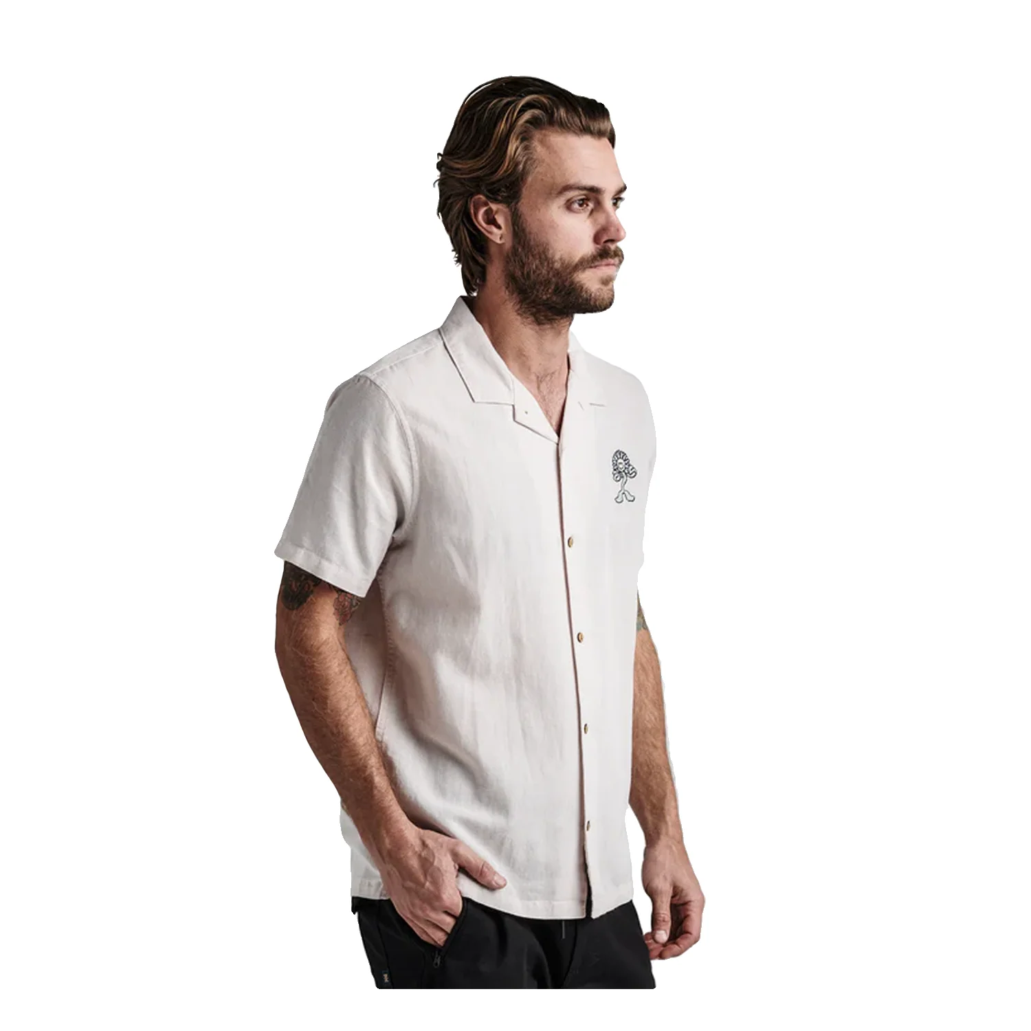 Roark Men's Gonzo S/S Woven Shirt Dusty Lilac - Image 2