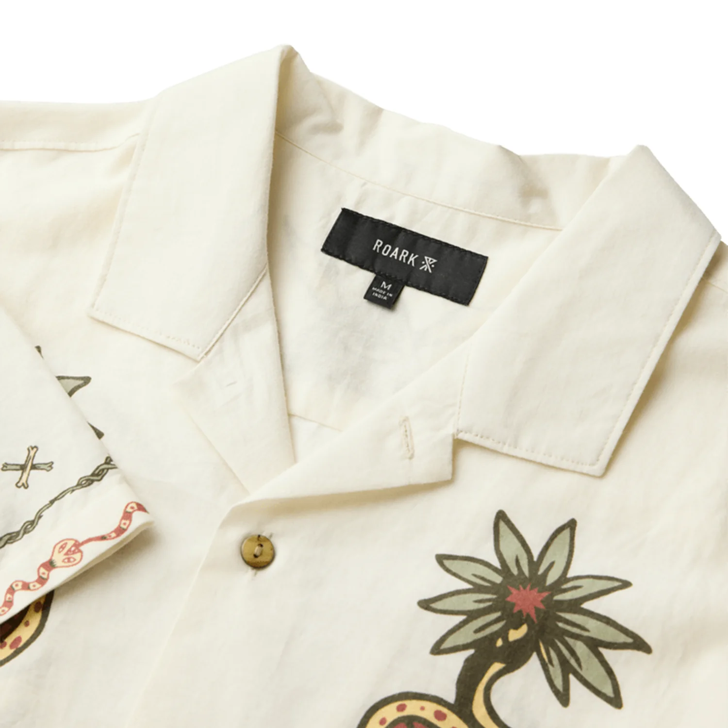 Roark Men's Gonzo S/S Woven Shirt Unbleached - Image 3