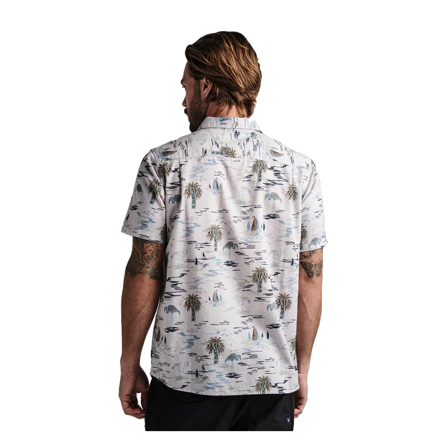 Roark Men's Journey S/S Woven Shirt Laguna Dusty lilac - Image 2