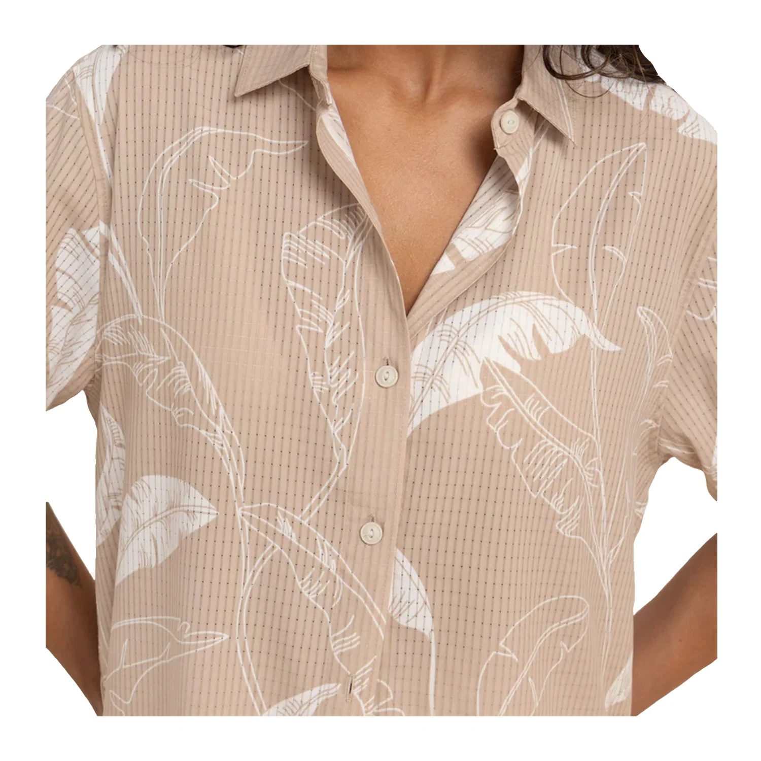 Roark Women's Bless Up S/S Shirt Stone - Image 4