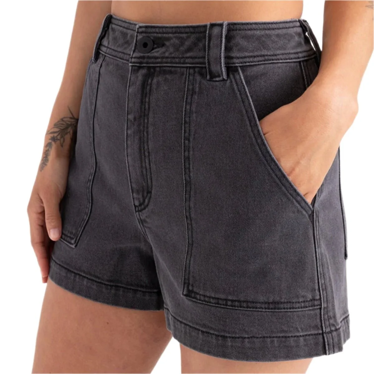 Roark Women's HWY Short Faded Black - Image 4