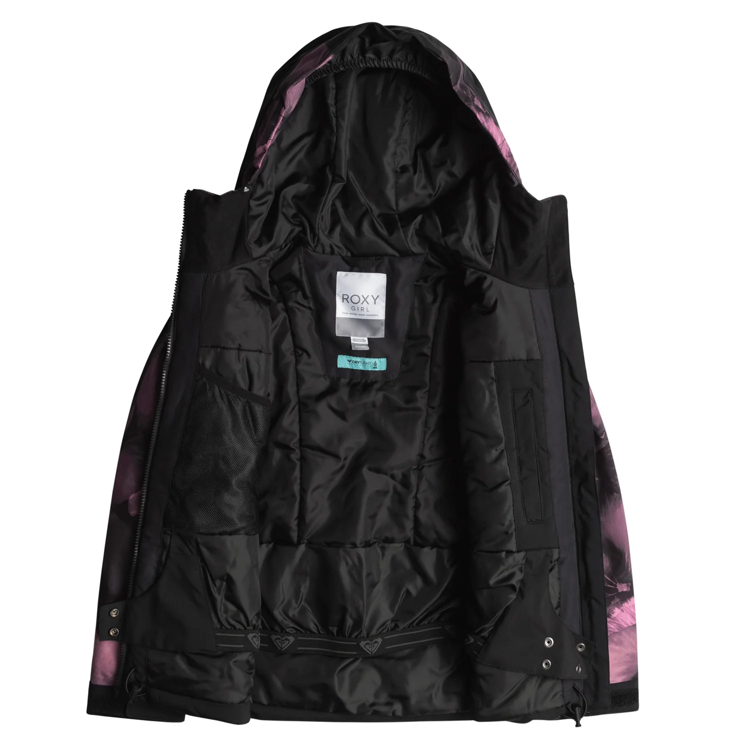 Roxy Kids Silverwinter Jacket 2024 True Black Pansy - Image 4