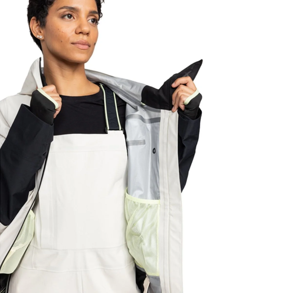 Roxy Women's Gore-tex Lunalite 3L Jacket 2025 Buttercream - Image 3