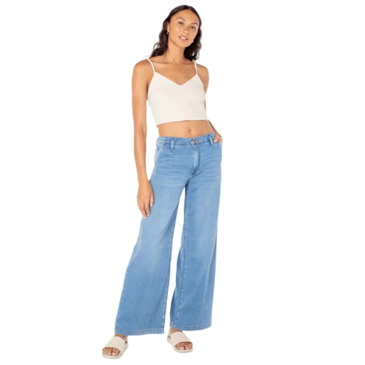 Roxy Women's Kalani Denim Pant Indigo Musk Denim Wash - Image 4