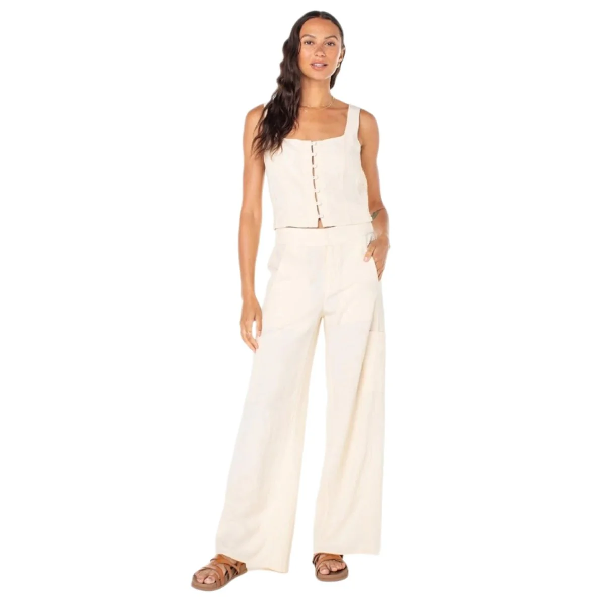 Roxy Women's Maui Sessions Top Parchment - Image 4