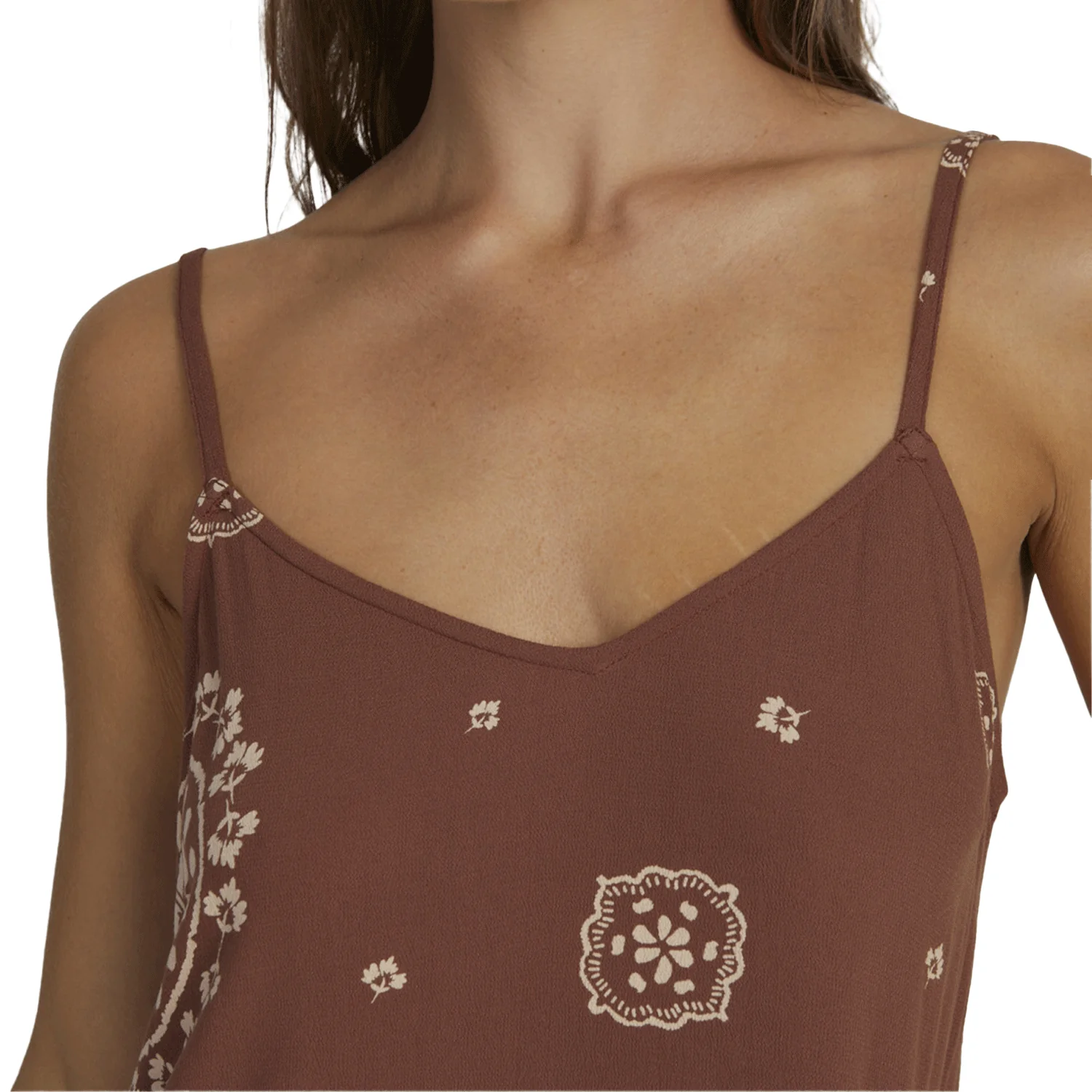 Roxy Women's Shine A Light Dress Root Beer Bacan Bandana - Image 3