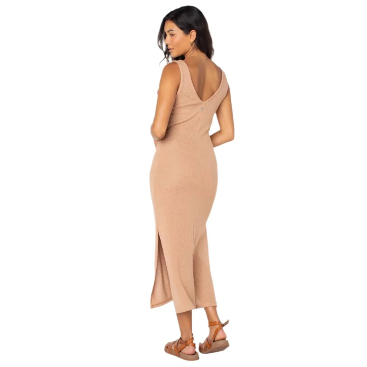 Roxy Women's Slow Isle Midi Dress Praline Sol Stamp Emby - Image 2