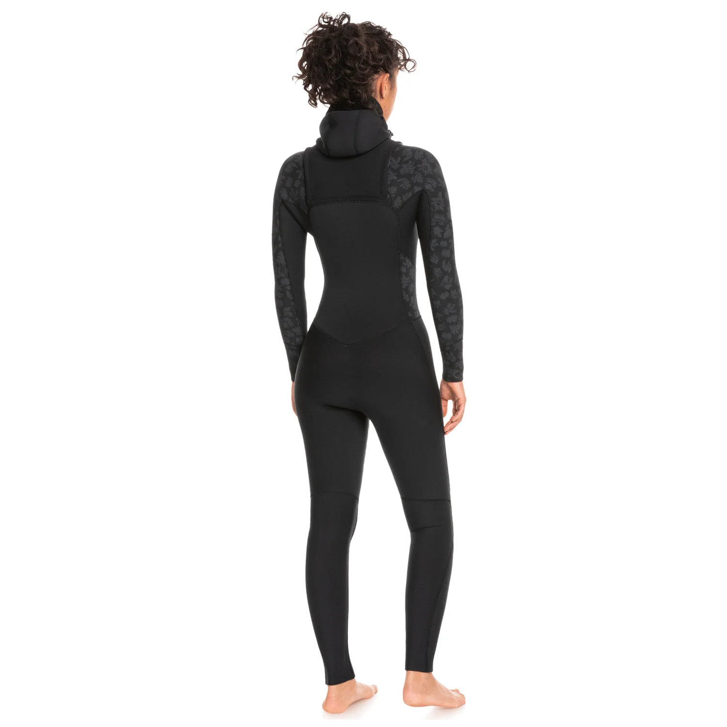 Roxy Women's Swell 5/4/3mm Hooded Chest Zip Wetsuit Black - Image 2