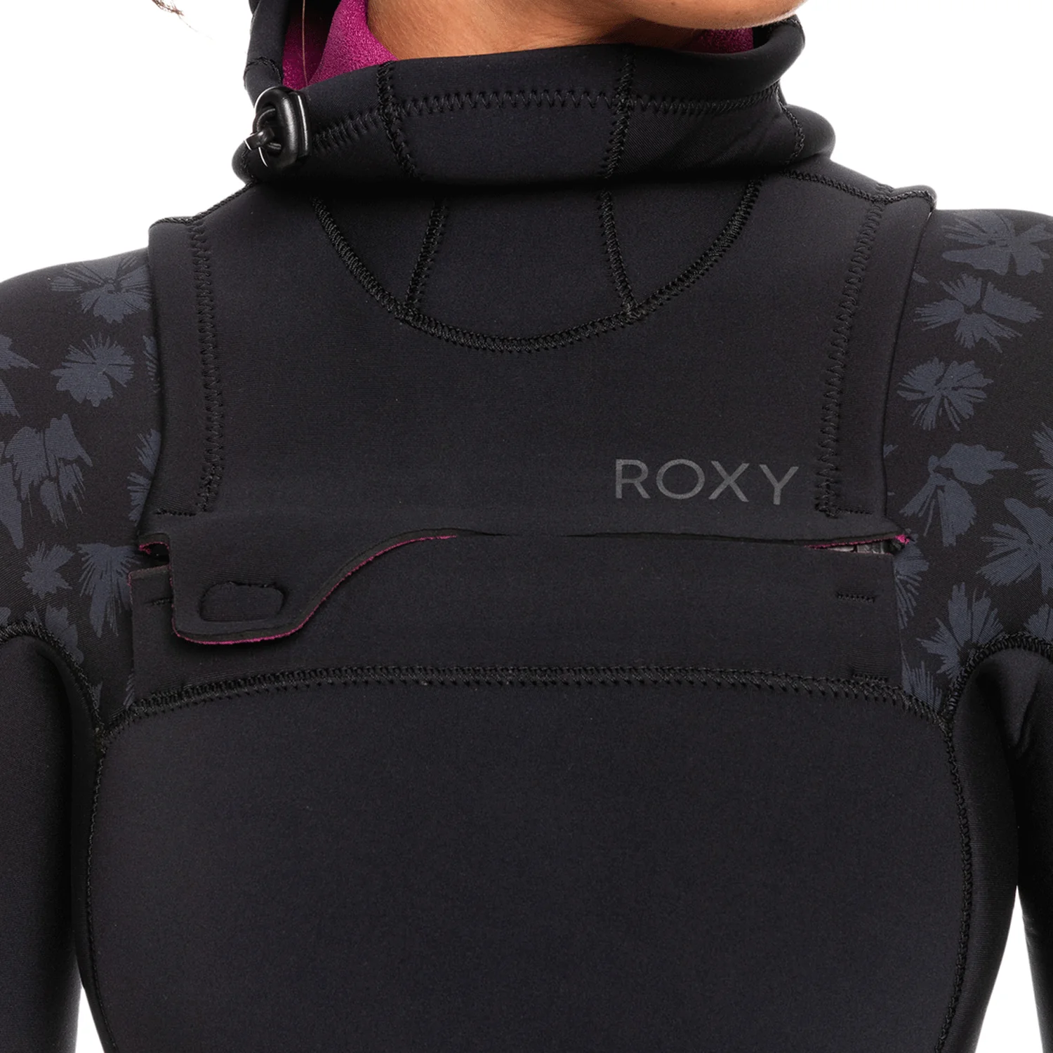 Roxy Women's Swell 5/4/3mm Hooded Chest Zip Wetsuit Black - Image 5