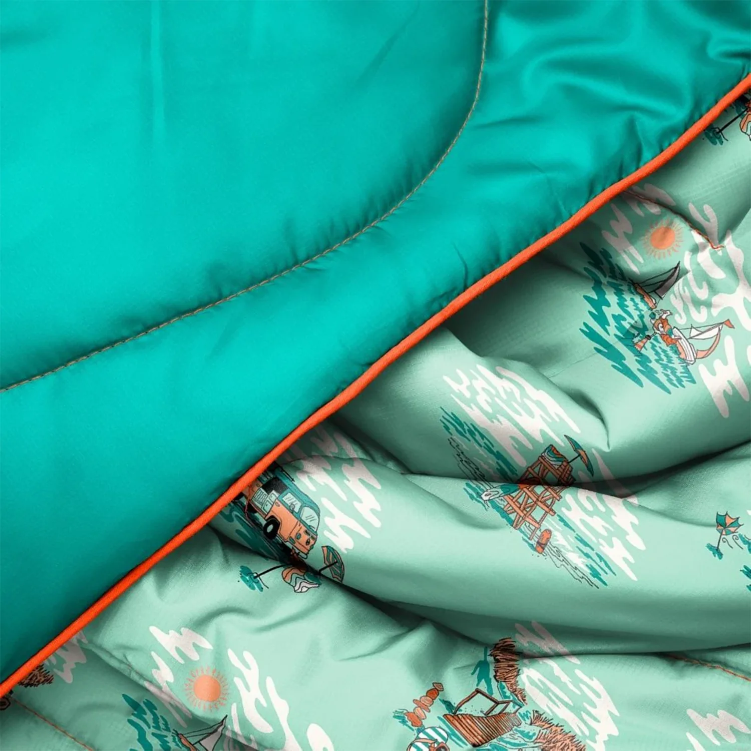 Rumpl OG Puffy Blanket Aqua Outer Banks - Image 2