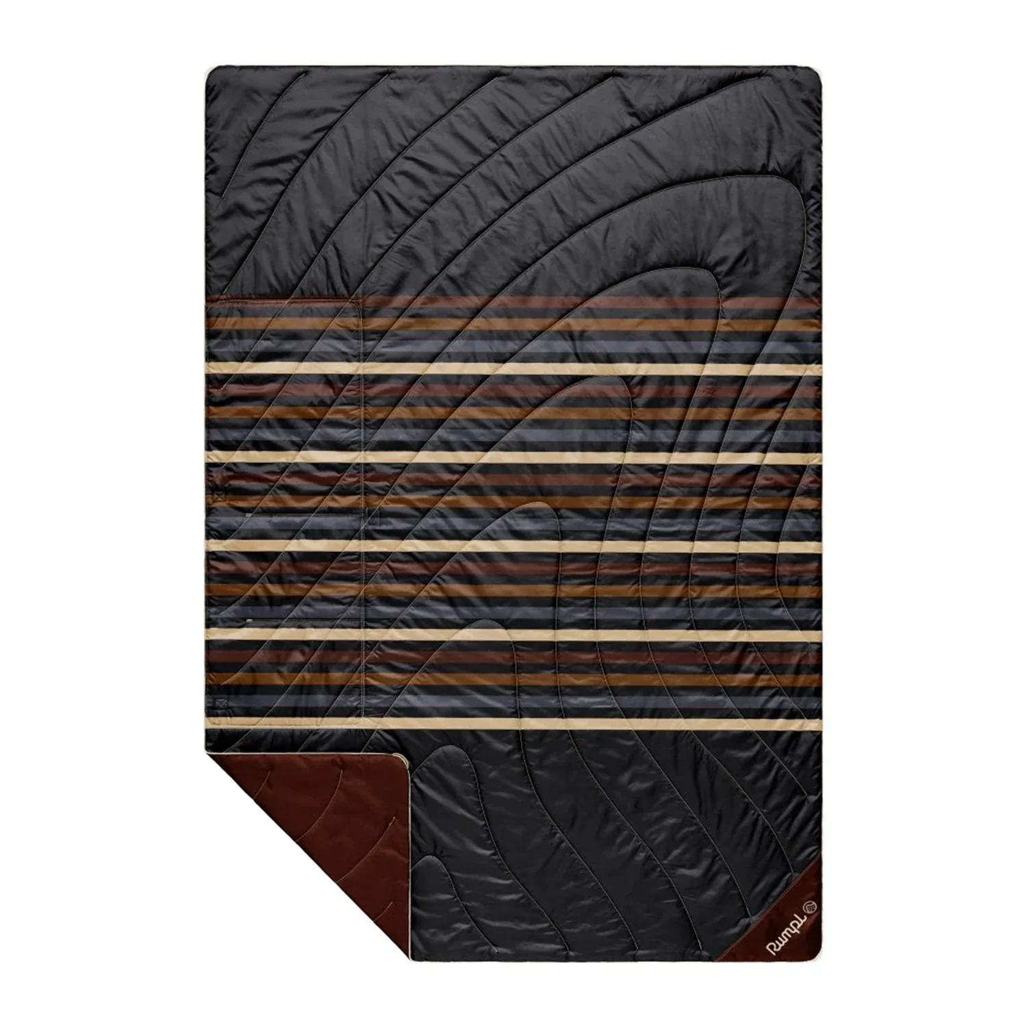 Rumpl Stash Mat Mocha Mini Stripes - Image 3