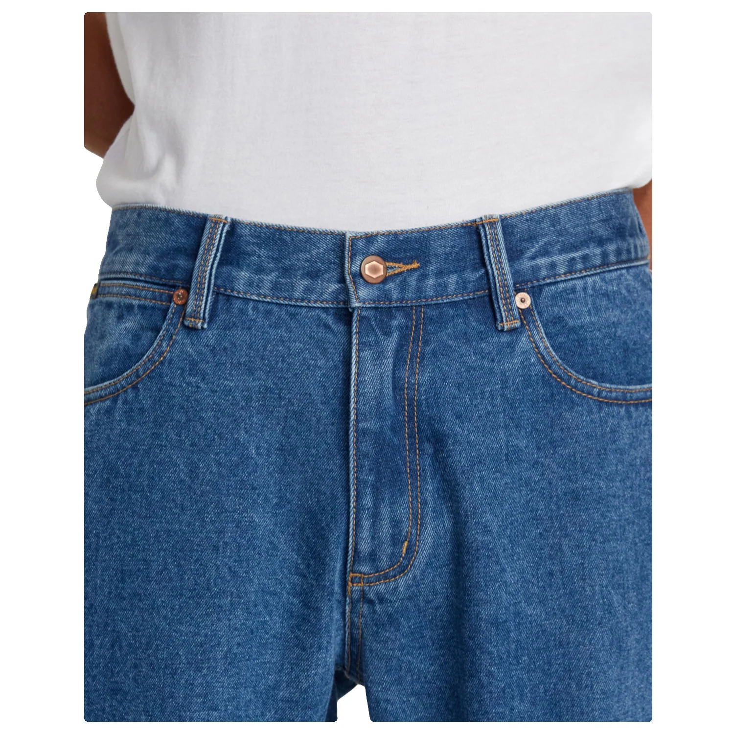 RVCA Men's Americana Dayshift Denim Jeans Blue Collar - Image 2