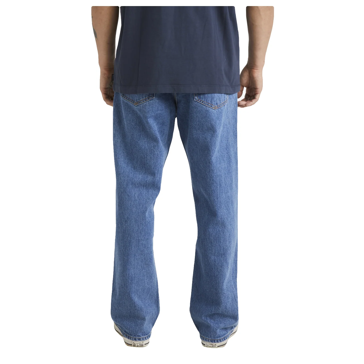 RVCA Men's Americana Dayshift Denim Jeans Blue Collar - Image 4