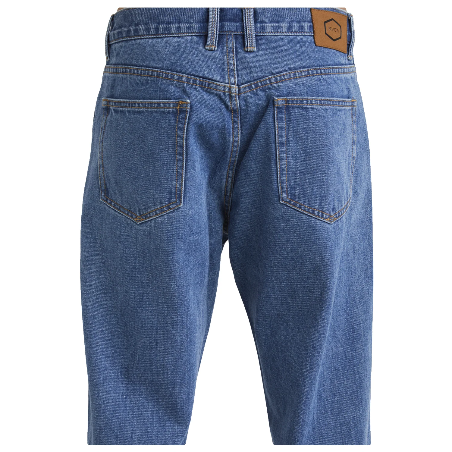 RVCA Men's Americana Dayshift Denim Jeans Blue Collar - Image 5