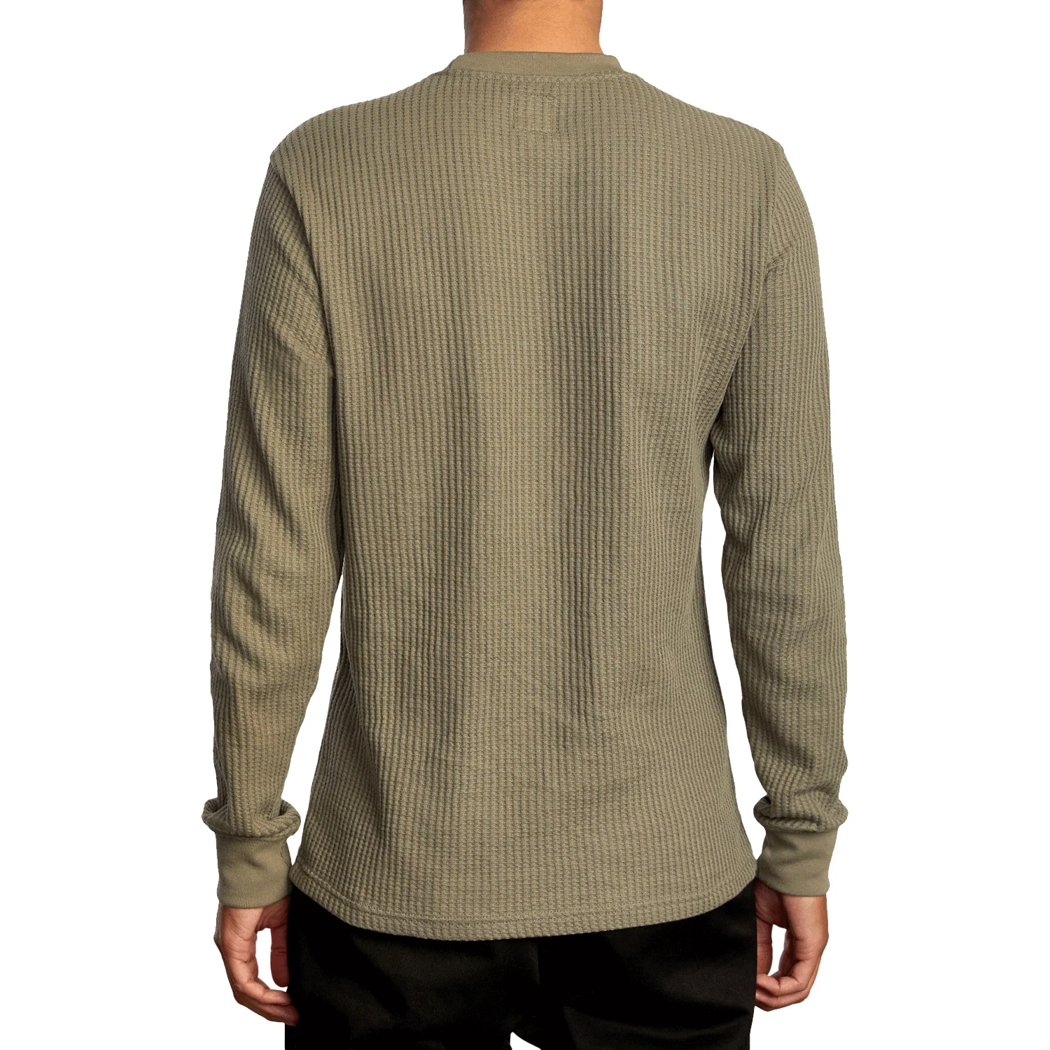 RVCA Men's Day Shift Thermal L/S Shirt Aloe - Image 2